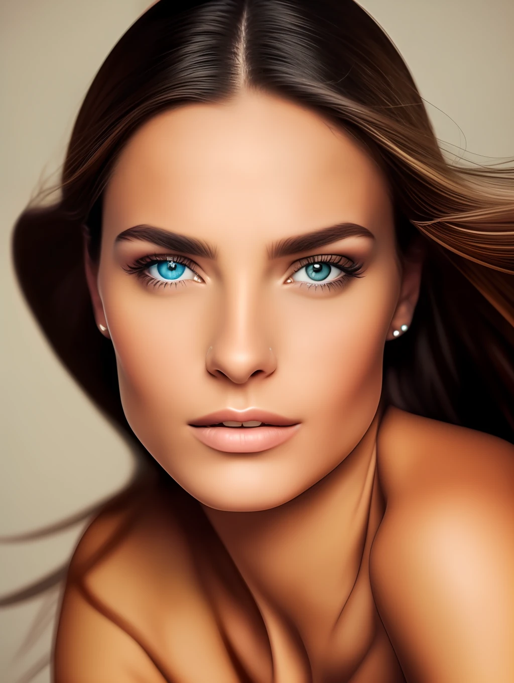 An extreme close up photography of a stunning beautiful woman in the style of Mario Testino