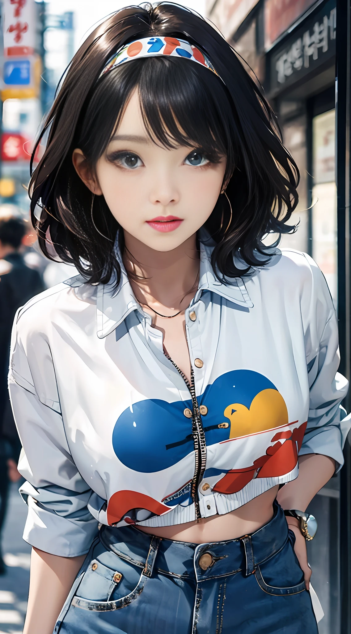 (beautiful eyes), (school-uniform-miniskirt:1.4), hands on legs, big breasts, slim legs, (masterpiece, best quality, realistic:1.3), 1 girl, solo, perfect proportion body, detailed eyes, kpop idol, korean beauty, [feminine pose], 18 years old korean student, white skin, large breasts, breastless_clothes, zettai_ryouiki, thigh_strap, cleavage_cutout