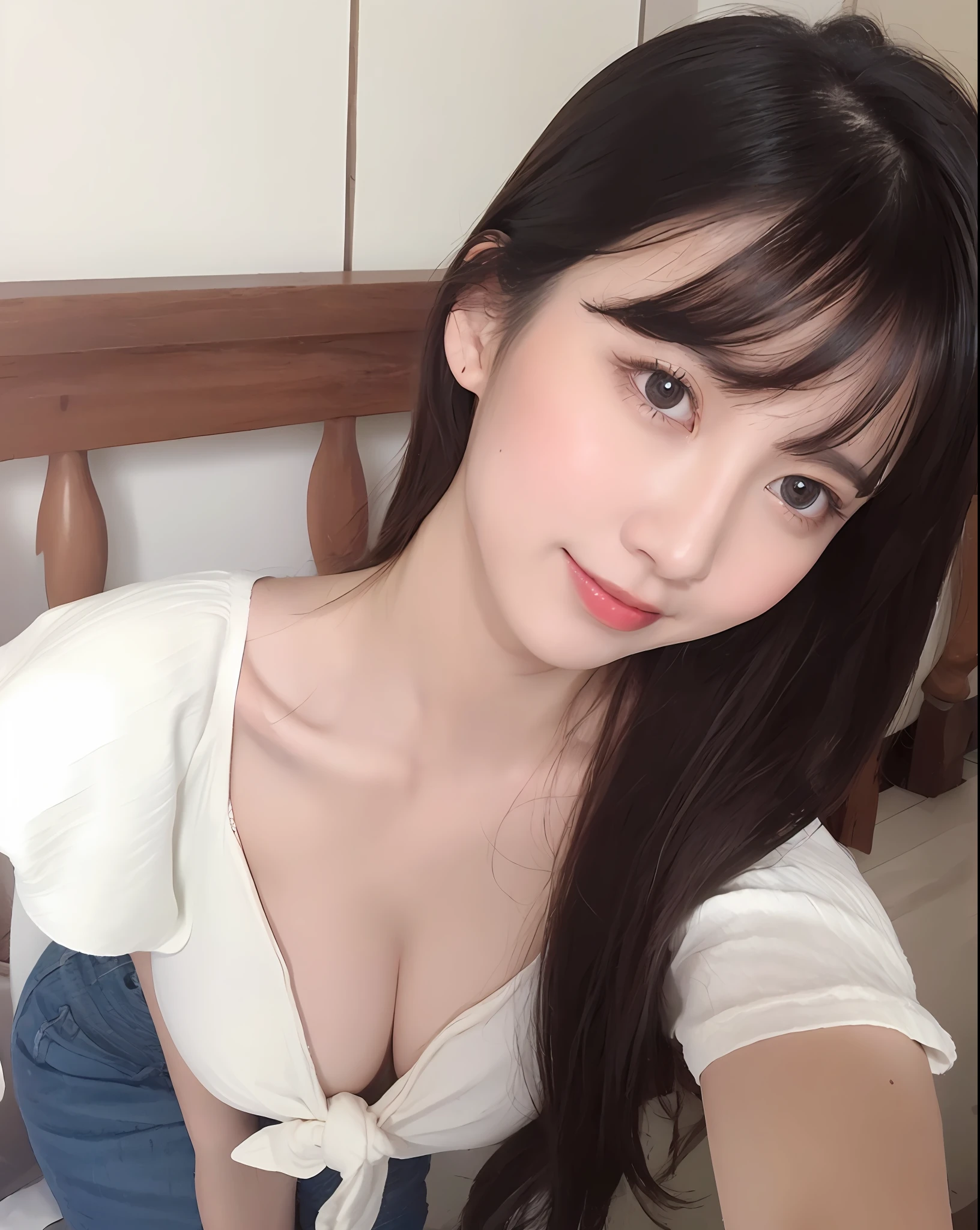 ((Best Quality, 8K, Masterpiece: 1.3)), 1girl, Slim Abs Beauty: 1.3, (Hairstyle Casual, Big Breasts: 1.2), Dress: 1.1, Super Fine Face, Delicate Eyes, Double Eyelids, Smile, Home