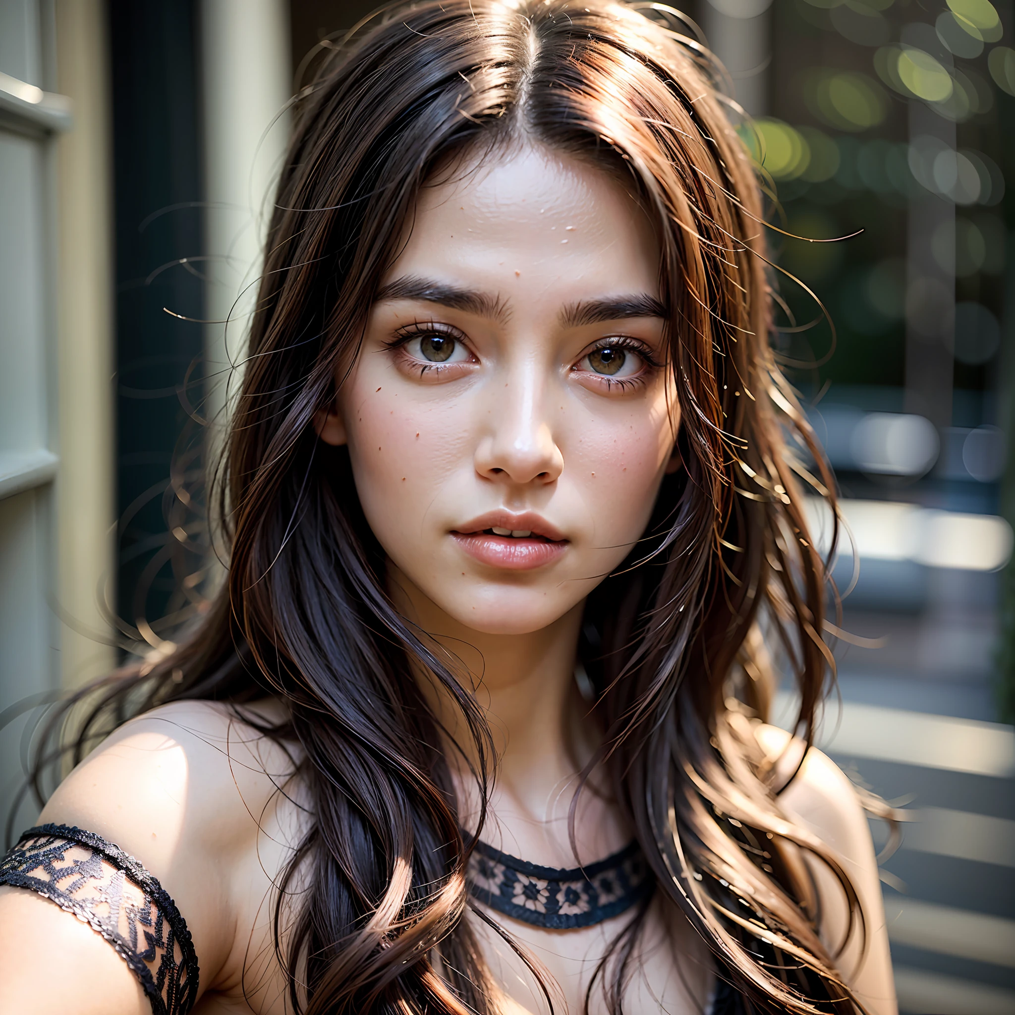 8K,Best quality, masterpiece, ultra high res, (photorealistic:1.4), raw photo, (Authentic skin texture:1.3), (film grain:1.3), (selfie angle),1girl,beautiful detailed eyes and face,masterpiece, best quality,close-up,upper bod,