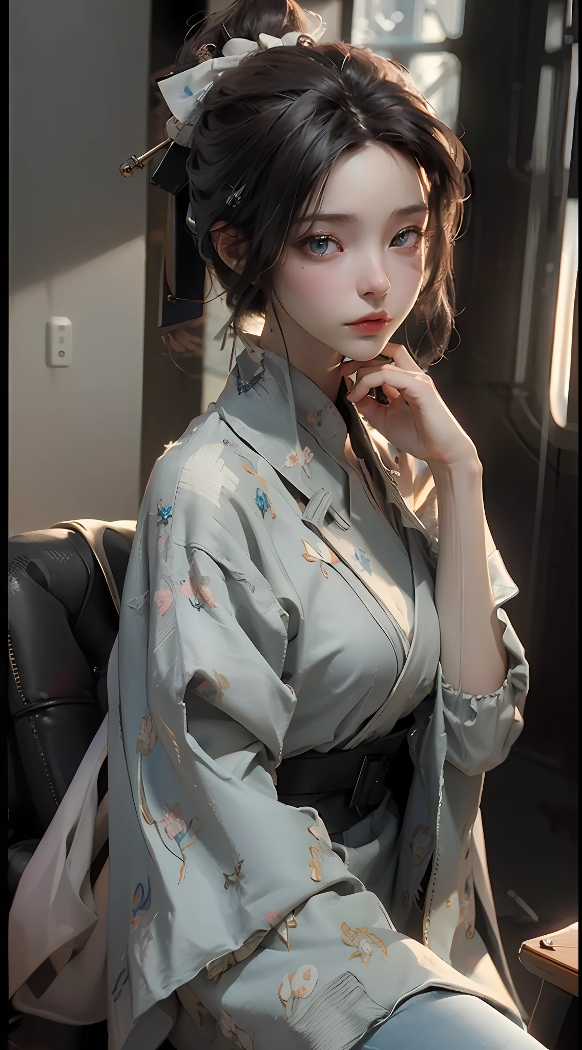 ((Best quality)), ((masterpiece)), (detailed:1.4), 3D, an image of a beautiful cyberpunk female,HDR (High Dynamic Range),Ray Tracing,NVIDIA RTX,Super-Resolution,Unreal 5,Subsurface scattering,PBR Texturing,Post-processing,Anisotropic Filtering,Depth-of-field,Maximum clarity and sharpness,Multi-layered textures,Albedo and Specular maps,Surface shading,Accurate simulation of light-material interaction,Perfect proportions,Octane Render,Two-tone lighting,Wide aperture,Low ISO,White balance,Rule of thirds,8K RAW,