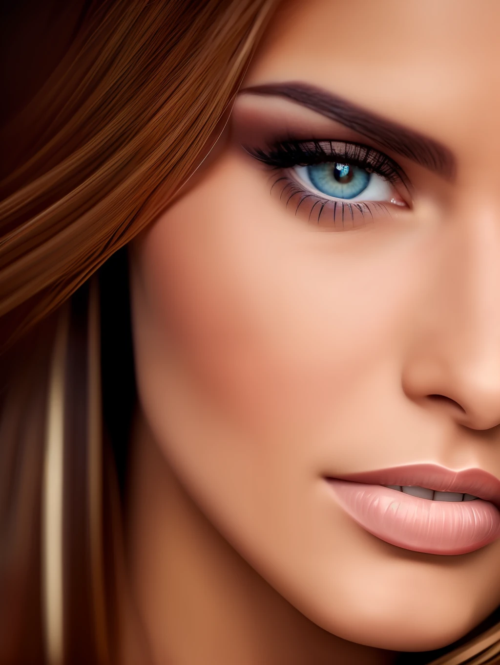 An extreme close up photography of a insanely beautiful woman in the style of Fadil Berisha