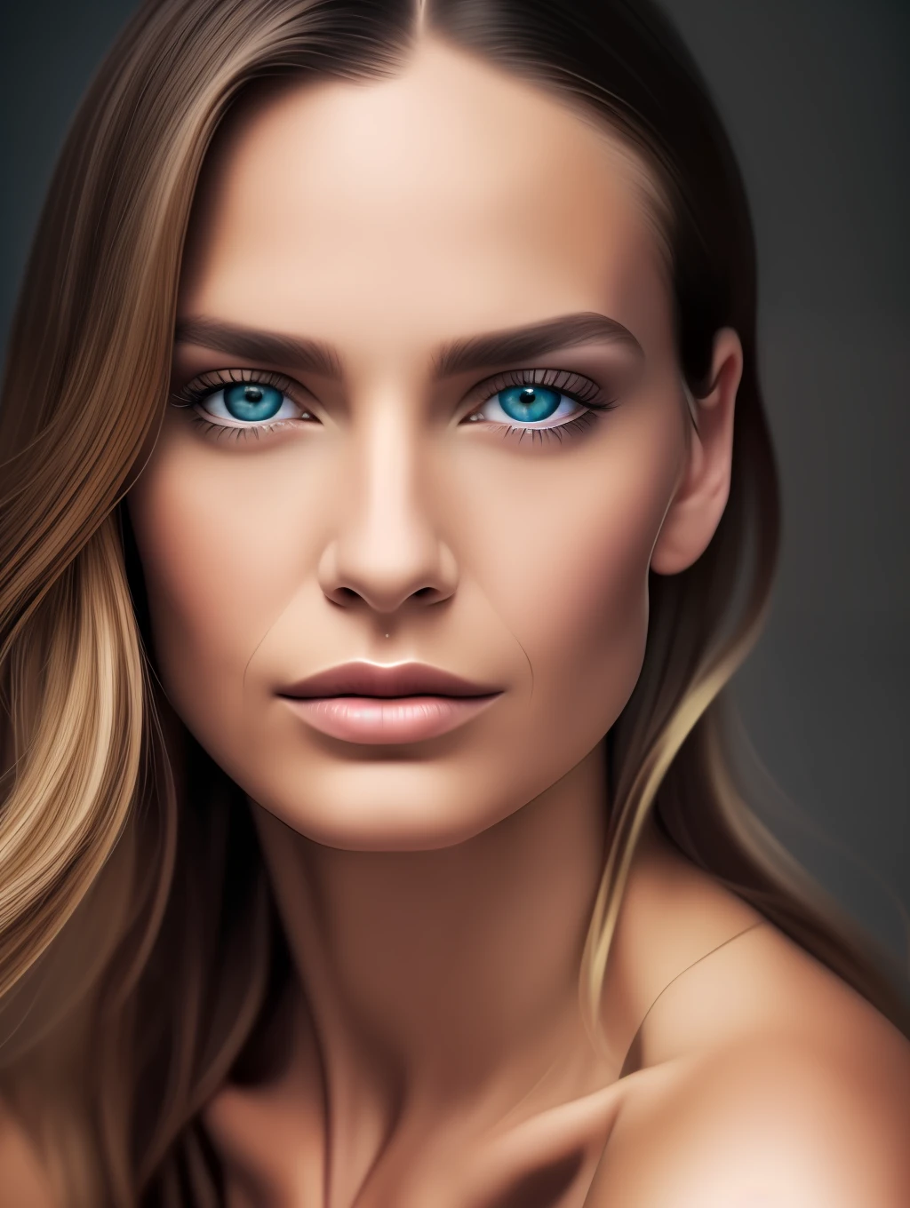 An extreme close up photography of a insanely beautiful woman in the style of Patrick Demarchelier