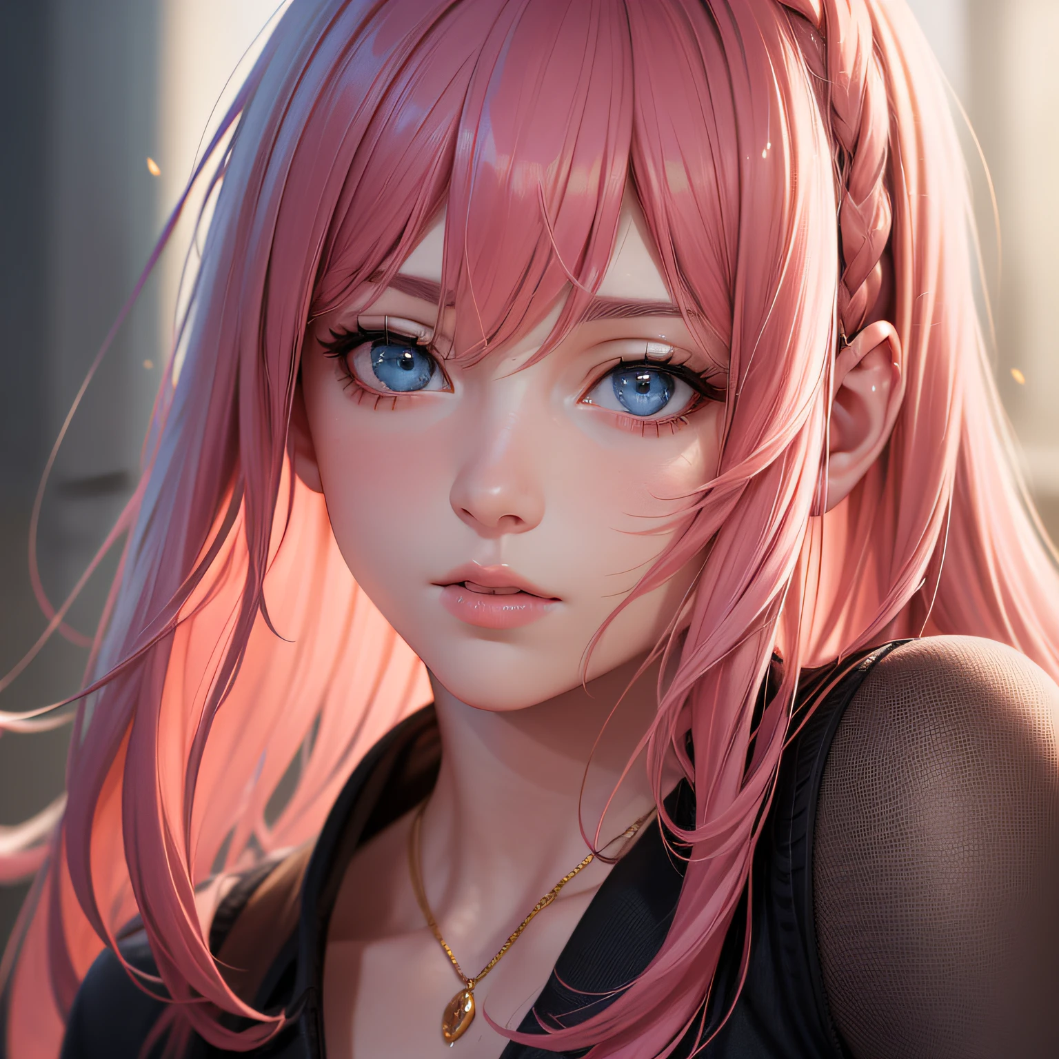 (Masterpiece:1.3), (8k, Realistic, RAW Photos, Best Quality: 1.4), (1 Girl), Beautiful Face, (Realistic Face), (Pink Hair, Long Hair:1.3), Nice Hairstyle, Realistic Eyes, Beautiful Detailed Eyes, (Realistic Skin), Beautiful Skin, (Underwear), Ridiculous, Attractive, Ultra High Resolution, Ultra Realistic, RAWE Very Detailed, Golden Ratio, Full Body Portrait