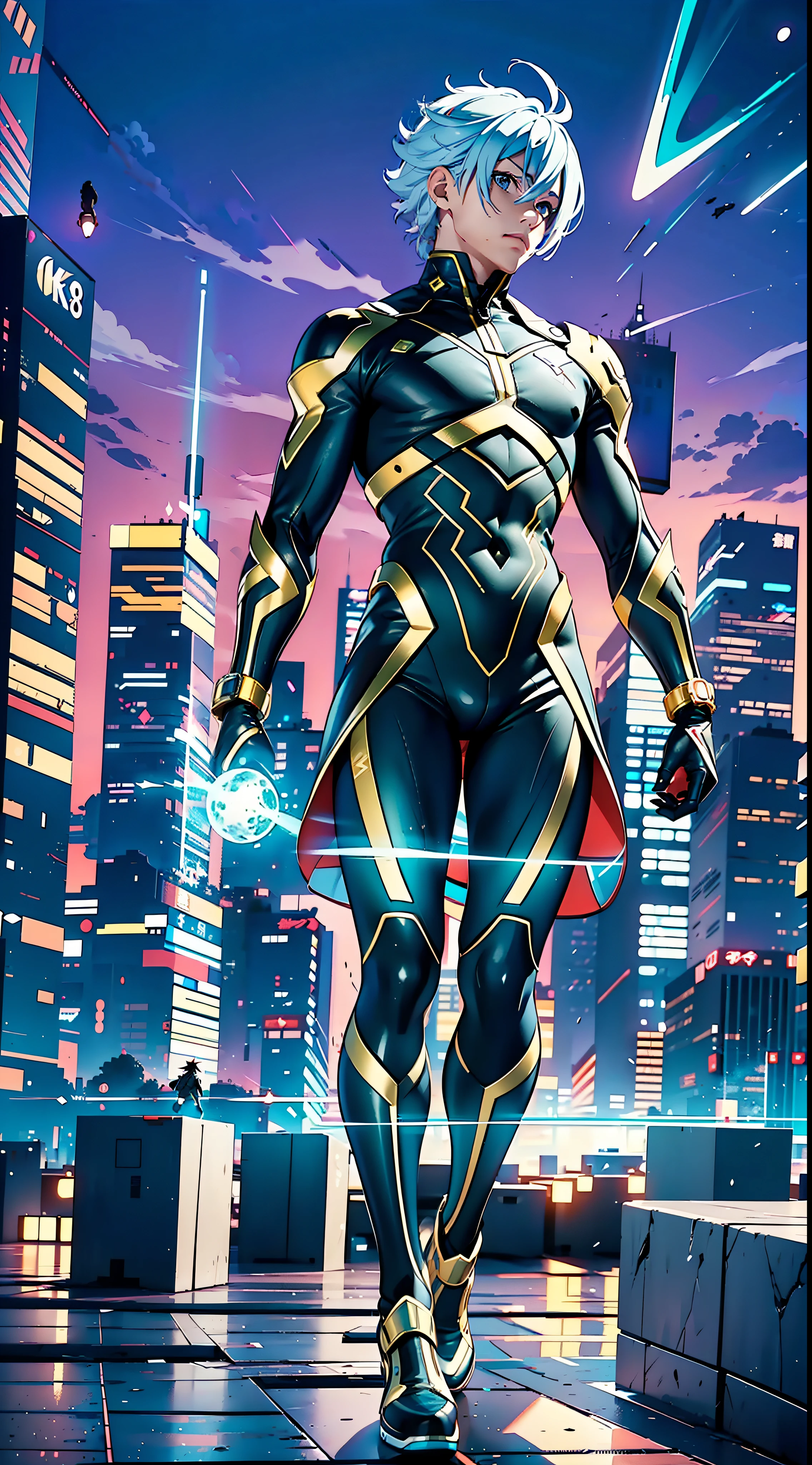(8K anime:1.2),an epic starring a man with teleportation powers,(epic animation style), with incredible visual effects,(futuristic background),an exciting story. (male protagonist,superpower:teleportation,forward animation,extraordinary fx,futuristic backdrop)