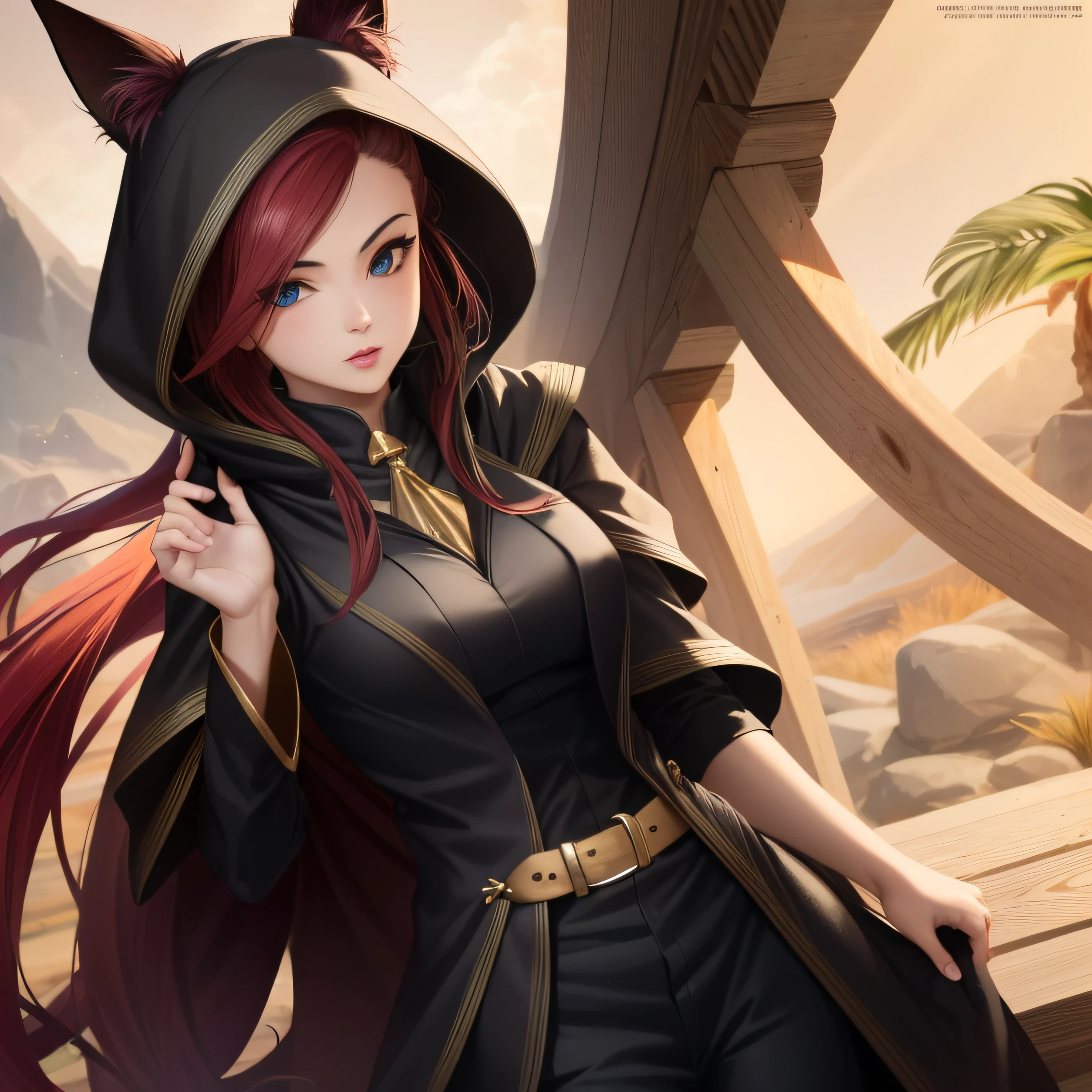 Character:Xayah,Red Hair,League of Legends,High Definition,1girl,Solo,Looking To Viewer,Best Quality