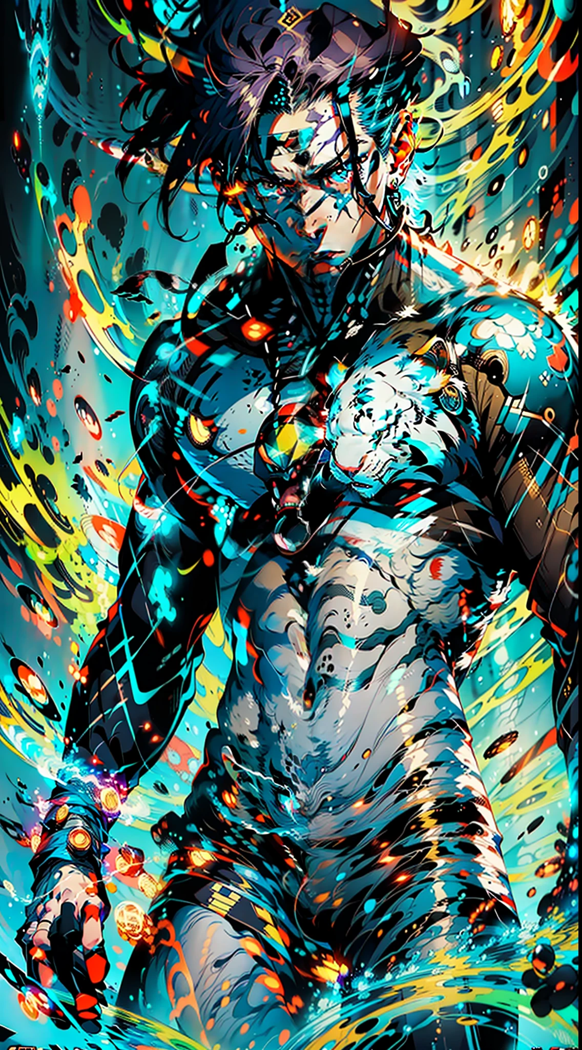 (8K anime:1.2),an epic starring a man with teleportation powers,(epic animation style), with incredible visual effects,(futuristic background),an exciting story. (male protagonist,superpower:teleportation,forward animation,extraordinary fx,futuristic backdrop)
