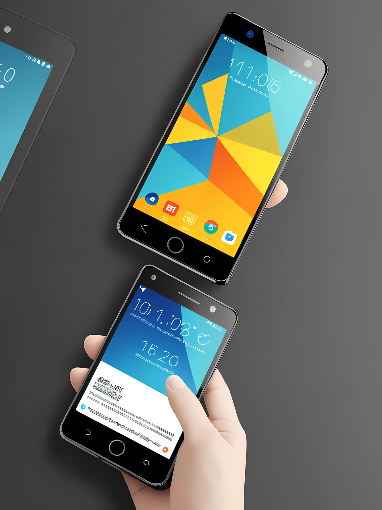 Mobile phone protective film advertising image
