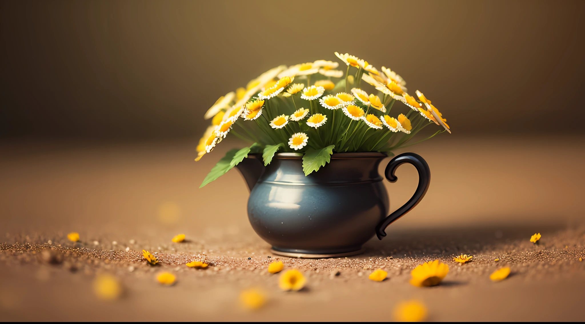 Picture background with chamomile flowers --auto