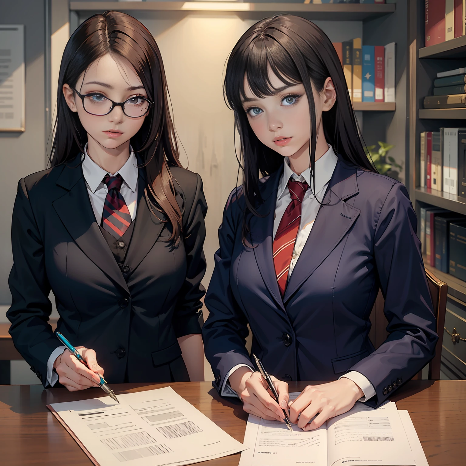 A young woman and a lawyer