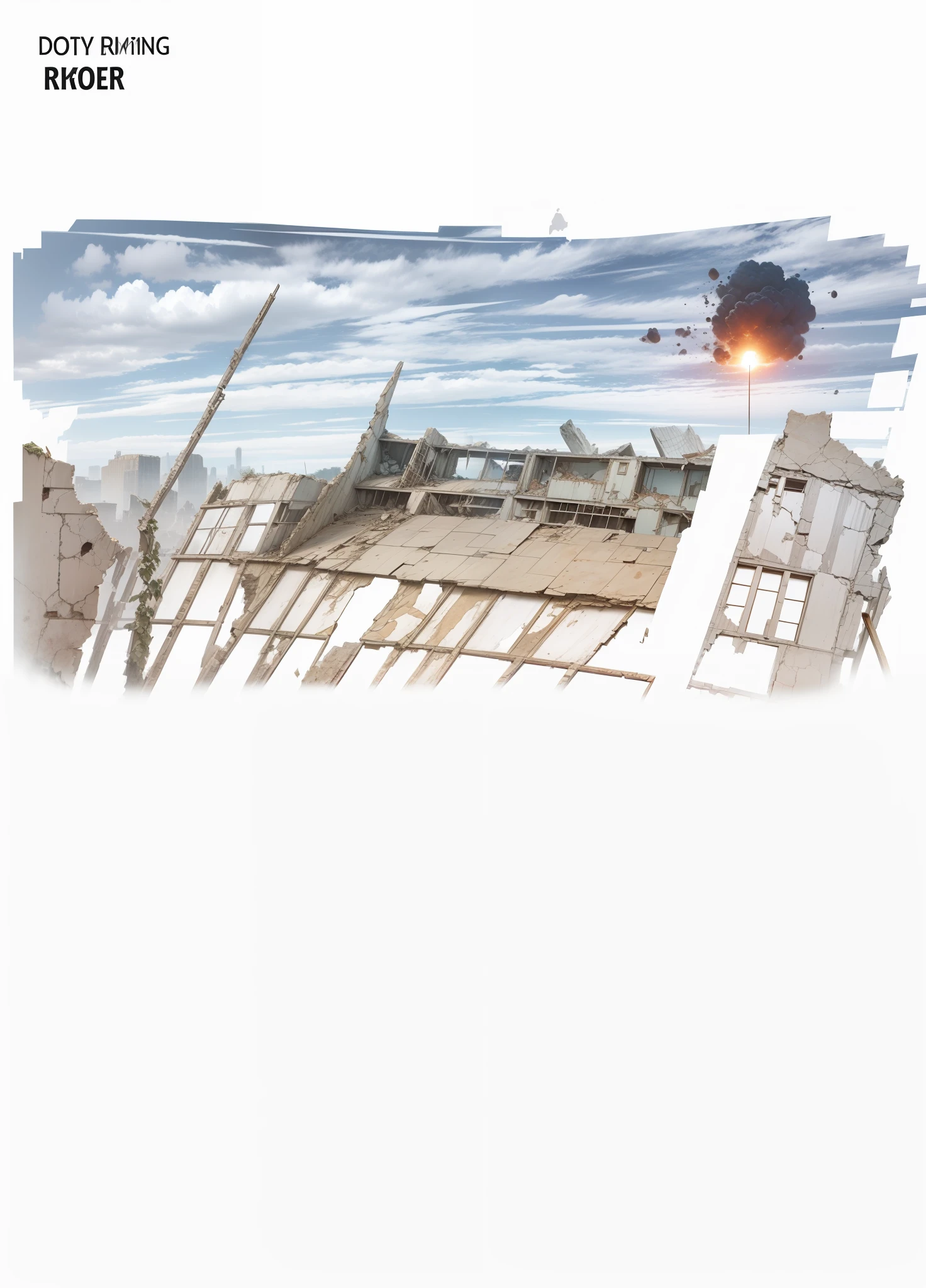 Doomsday ruins, realistic style, with added details --auto