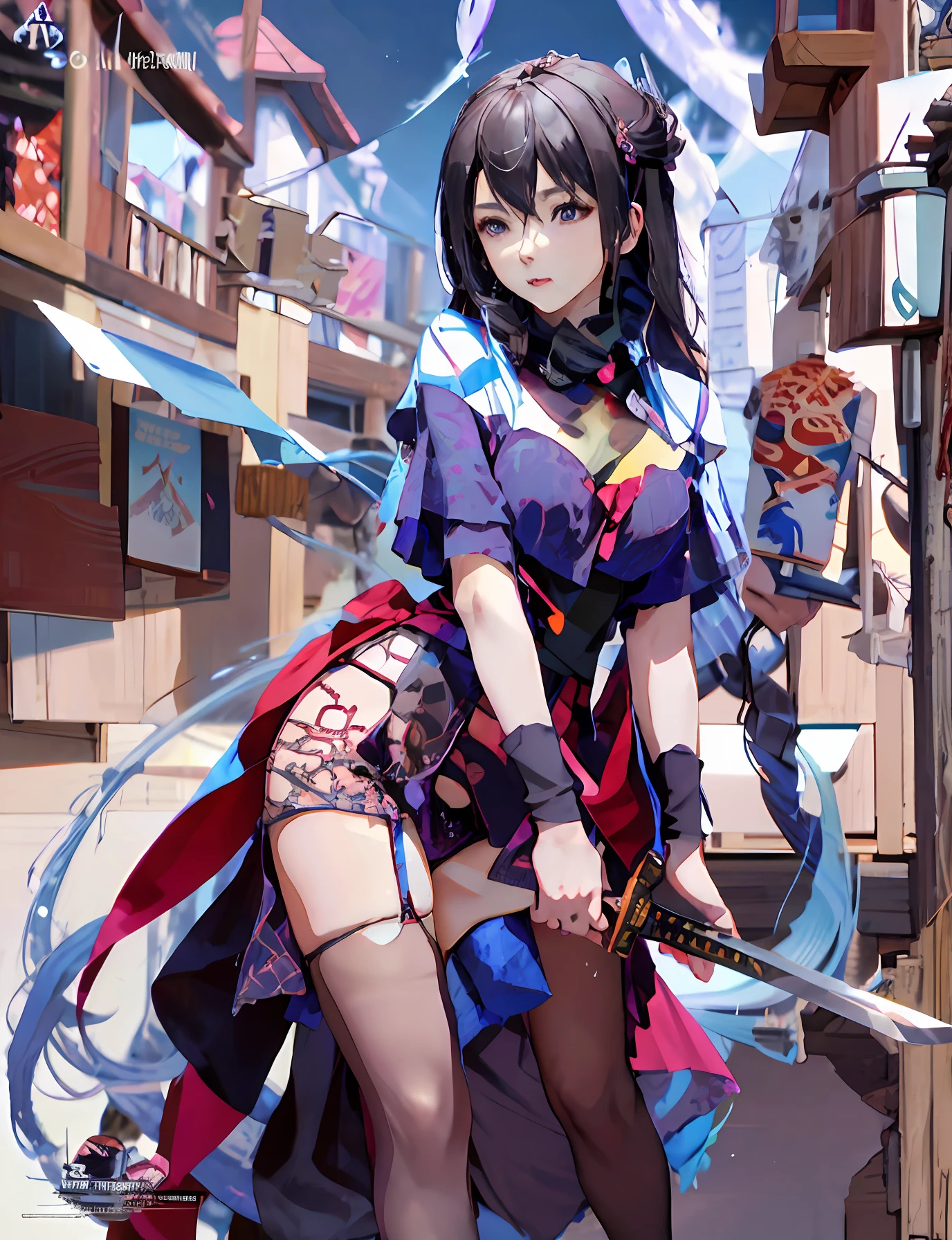 anime - style image of a woman in a cosplay outfit holding a sword, anime style 4 k, seductive anime girl, 2. 5 d cgi anime fantasy artwork, advanced digital anime art, digital advanced anime art, extremely detailed artgerm, trending on artstation pixiv, digital anime art, nightcore, badass anime 8 k, detailed digital anime art, anime goddess