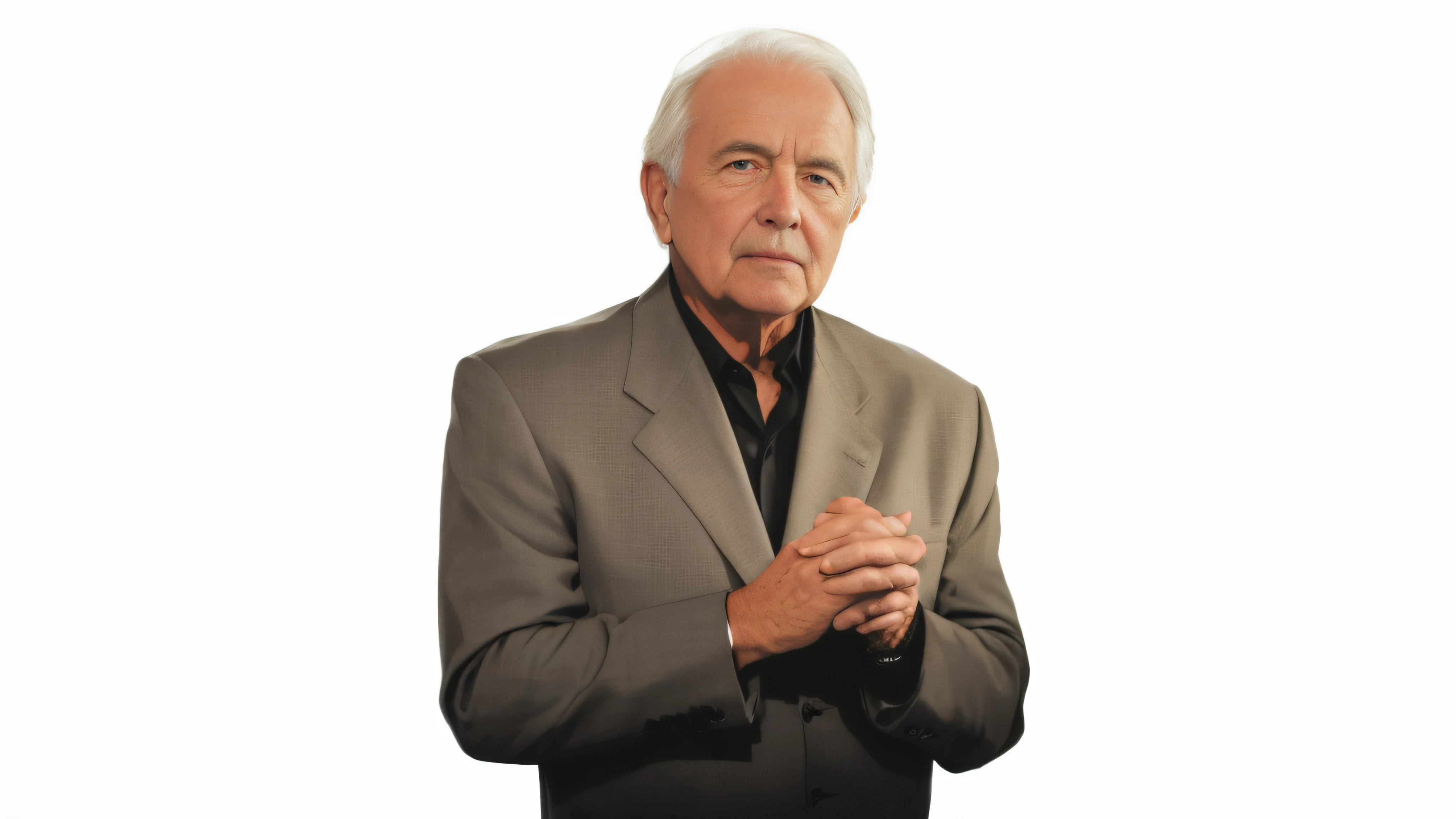 arafed image of a man in a suit and tie standing with his hands folded, billy christian, inspired by John Mossman, by John Mossman, inspired by Peter Maxwell Ewart, rip, bob, milt gross, albert kiefer, promo image, a man wearing a black jacket, clean line, heaven on earth, a man