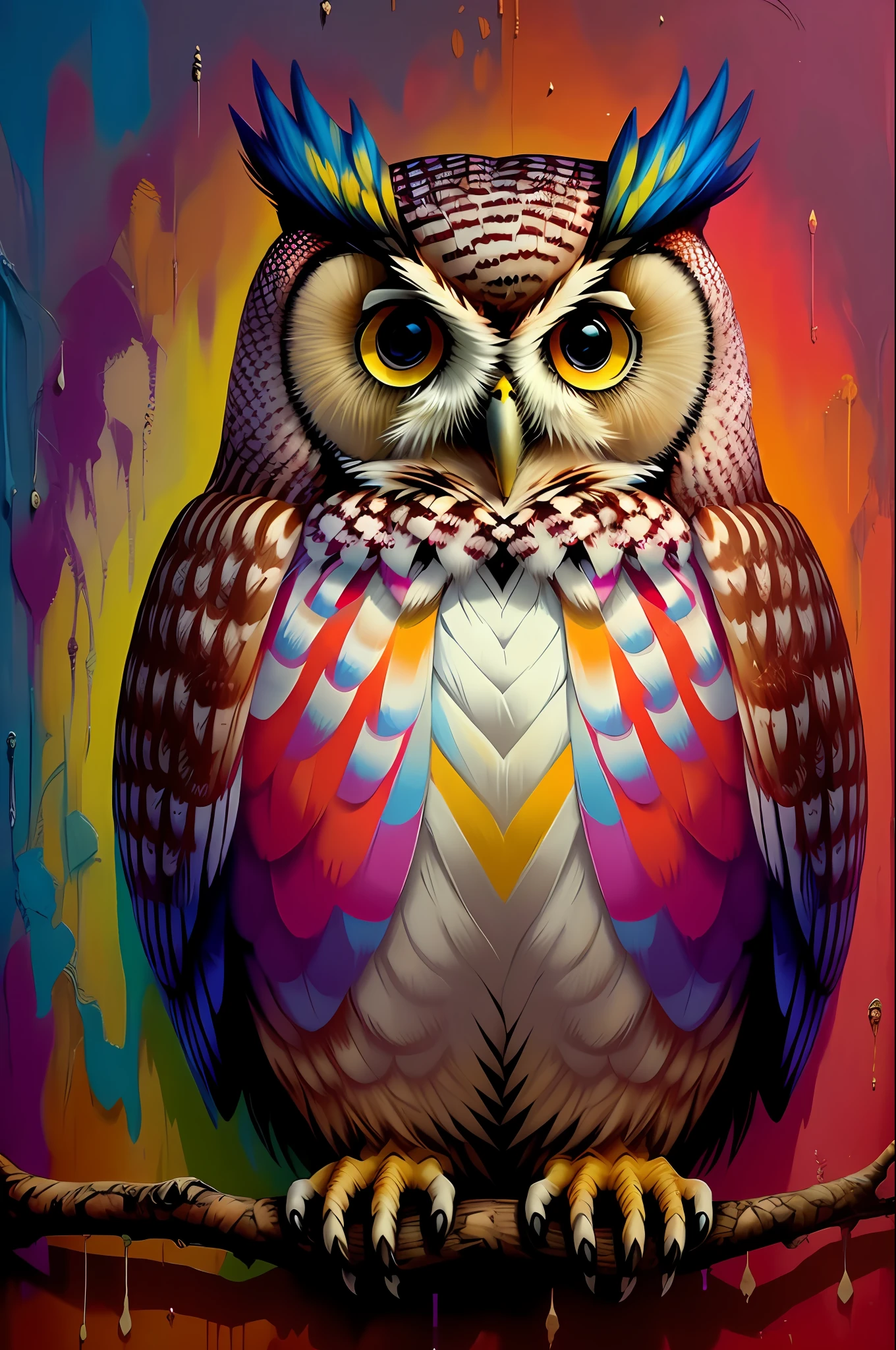 (Bird Owls )), Eduardo Kobra padding ,wall PORTRAIT geometric multidimensional, art, chibi,
yang016k, beautiful, colorful,
masterpieces, top quality, best quality, official art, beautiful and aesthetic,