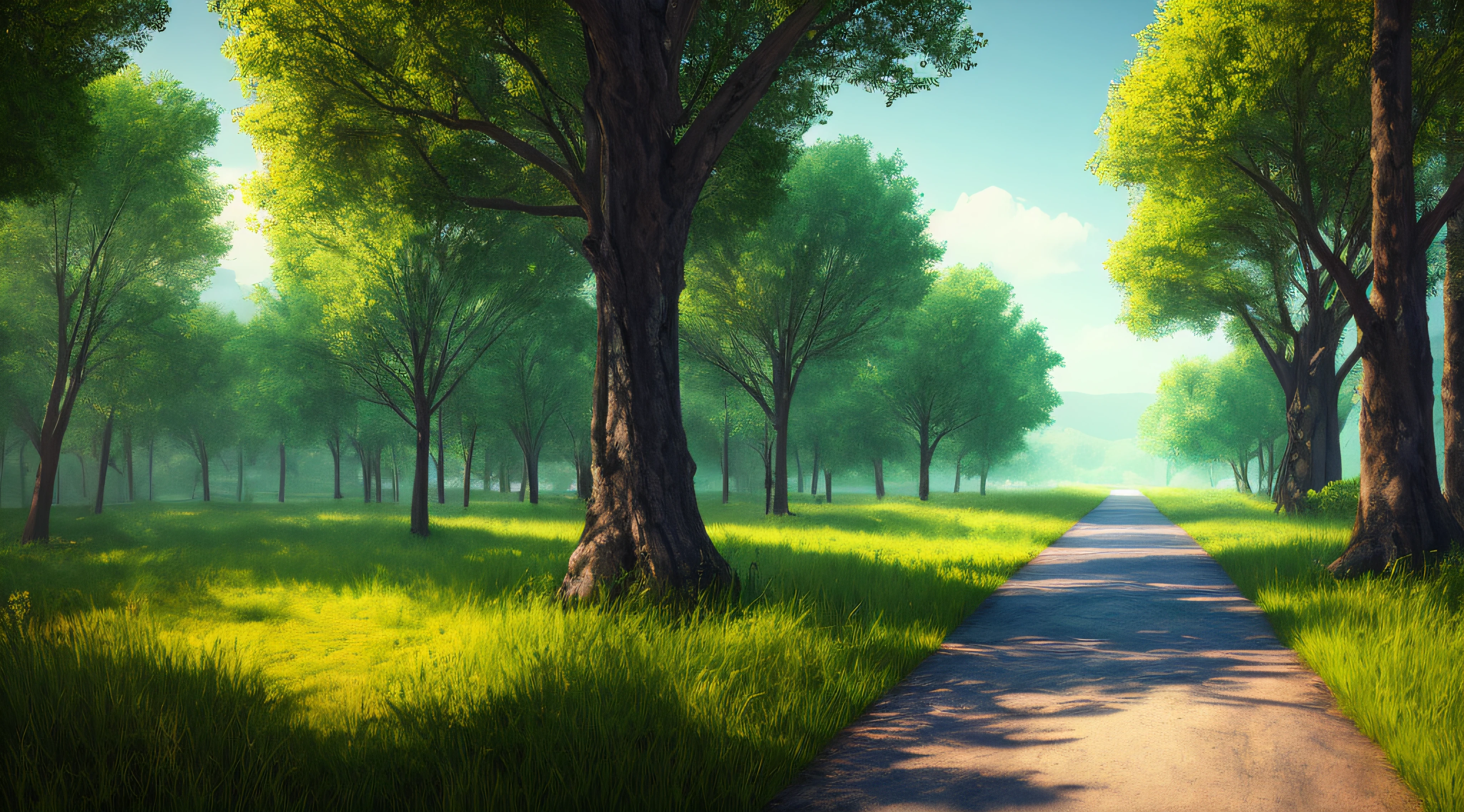 A peaceful place, very pleasant, aesthetic, calm, scenic. photorealistic, 8k uhd, studio quality, ultra realistic, max detail, massive scale, post-processing, realistic, photorealism, photoshop, photography, detailed, cinematic lighting, landscape, panoramic, landscape, raytracing, cinema4d