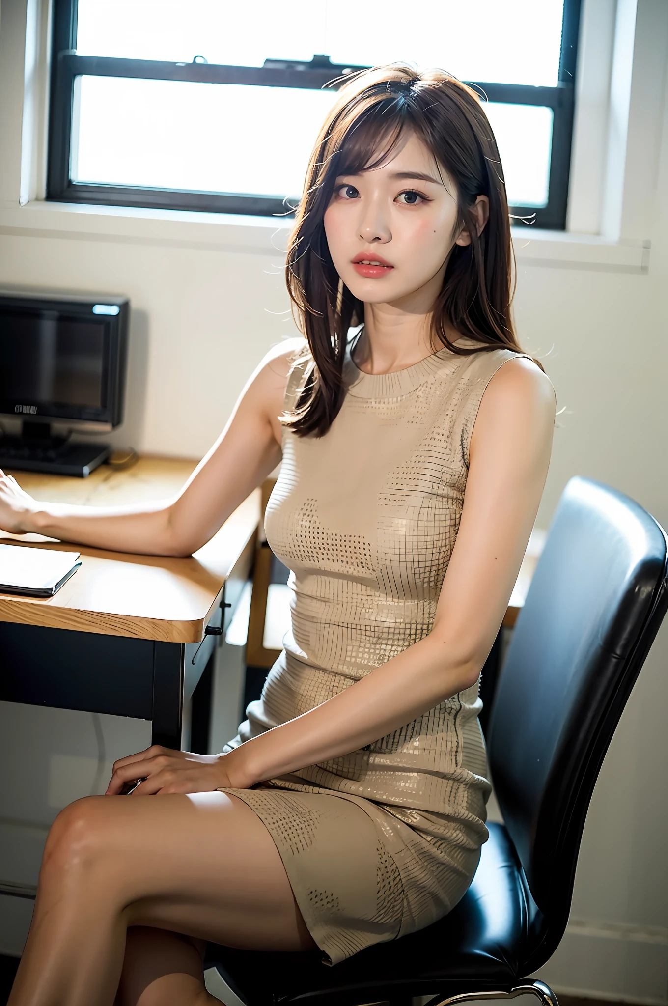 Beju's plain sleeveless dress