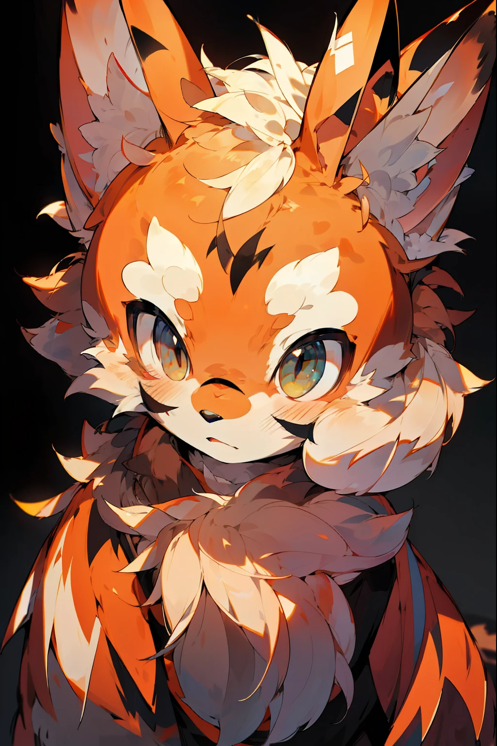 Depth of field, perfect lighting, light particles, (best quality), (masterpiece), (ultra-detailed), sharp focus, light particles, niji, eyesgod, blush, brown_eyes, solo, furry, animal_ear_fluff, raw photos, a fox, holding a mask, furry, humanoid, fluffy tail, night, city streets, (high detail skin: 1.2), 8k uhd, DSLR, soft light, high quality, film grain, Fujifilm XT3