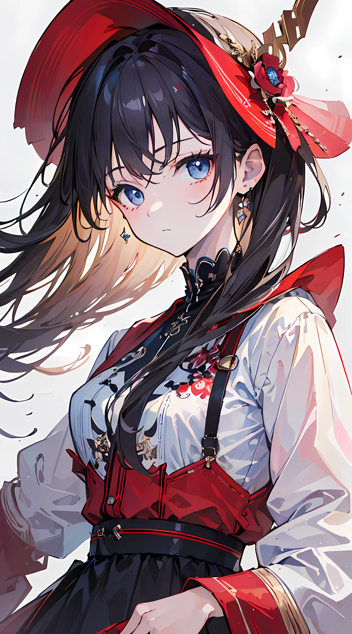 (masterpiece, best quality:1.8), 8k, official art, absurdres, shrpnss, 1girl, upper body