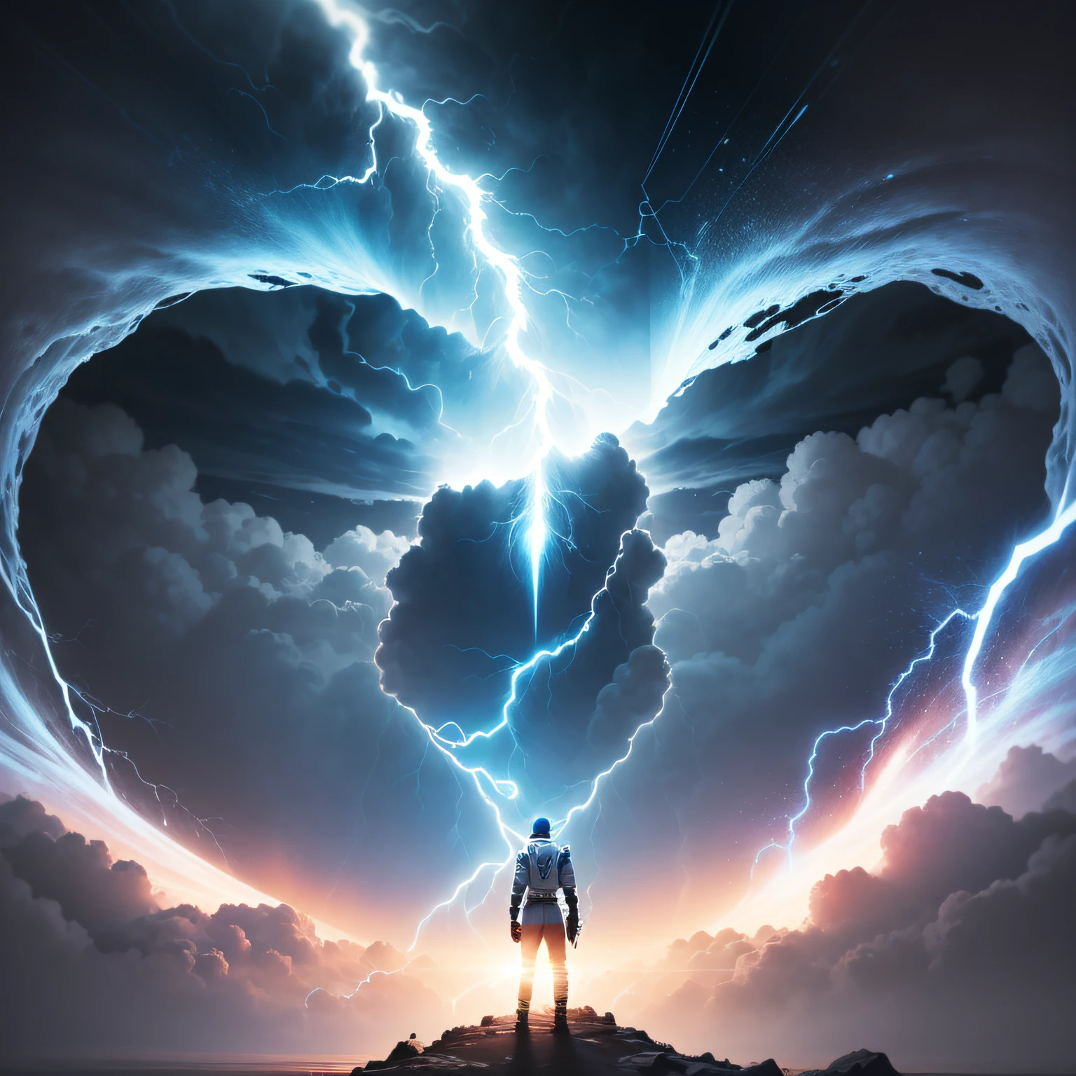 Blue and white wallpaper Science Thunder Thunder