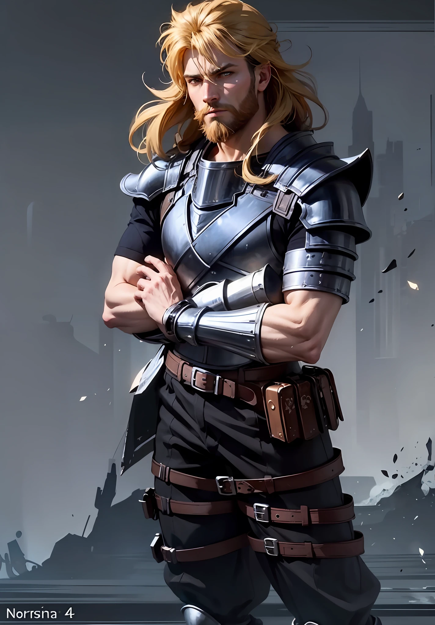Men, Full body, Nordic armor, 4k, bearded