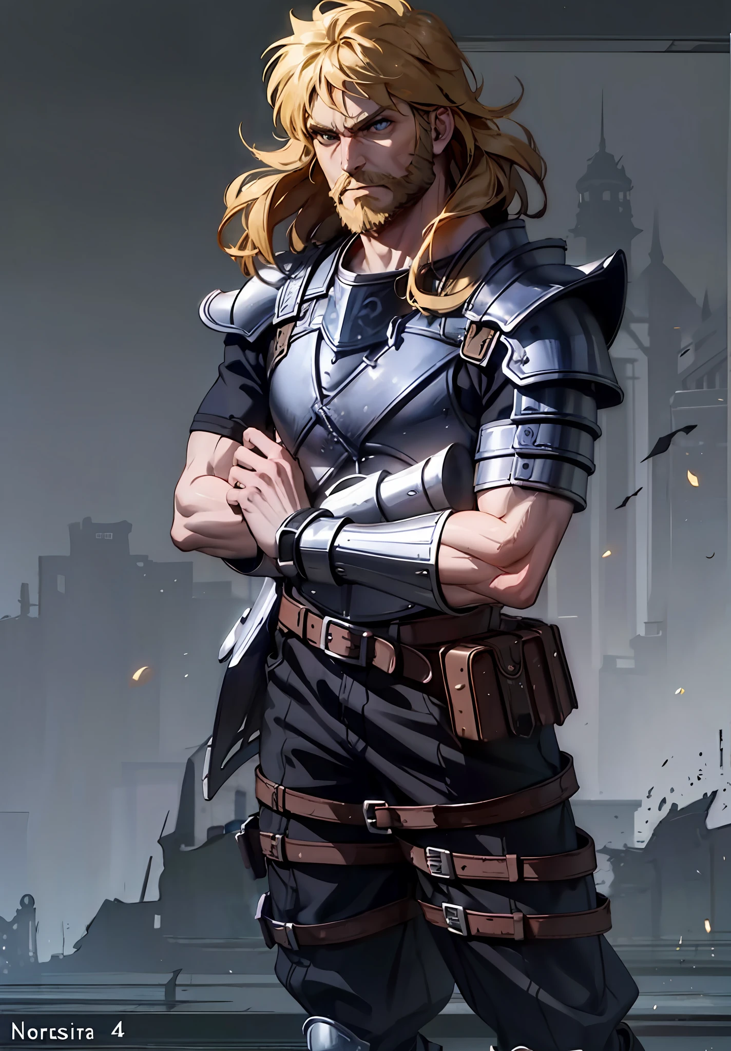 Men, Full body, Nordic armor, 4k, bearded