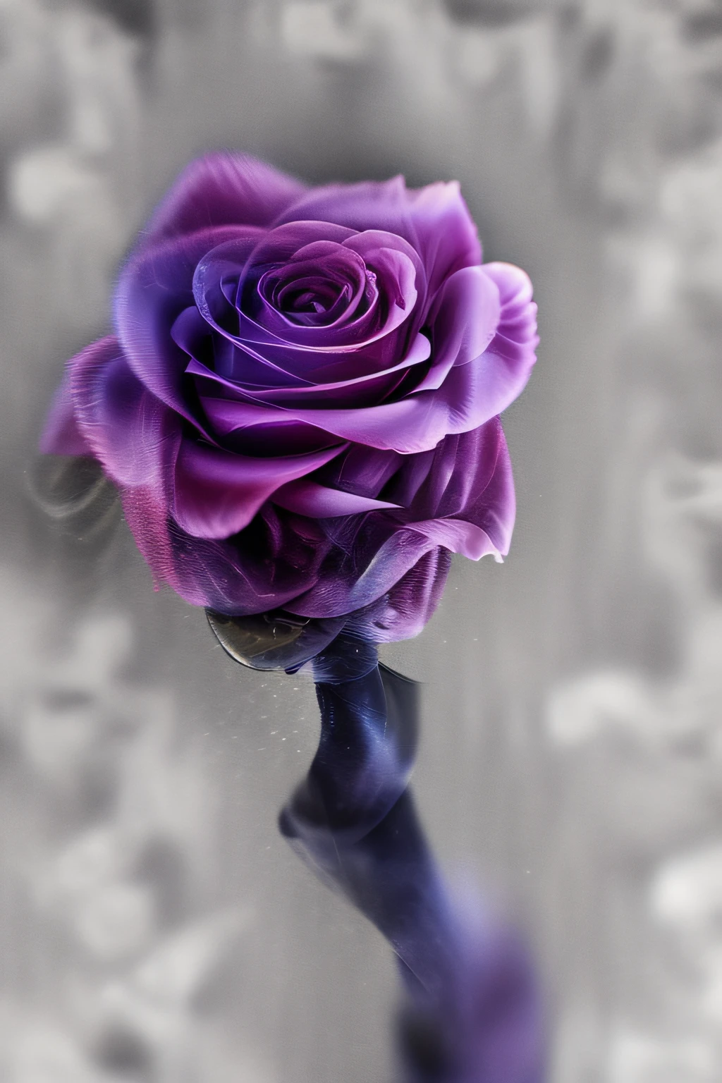 a rose from purple background
