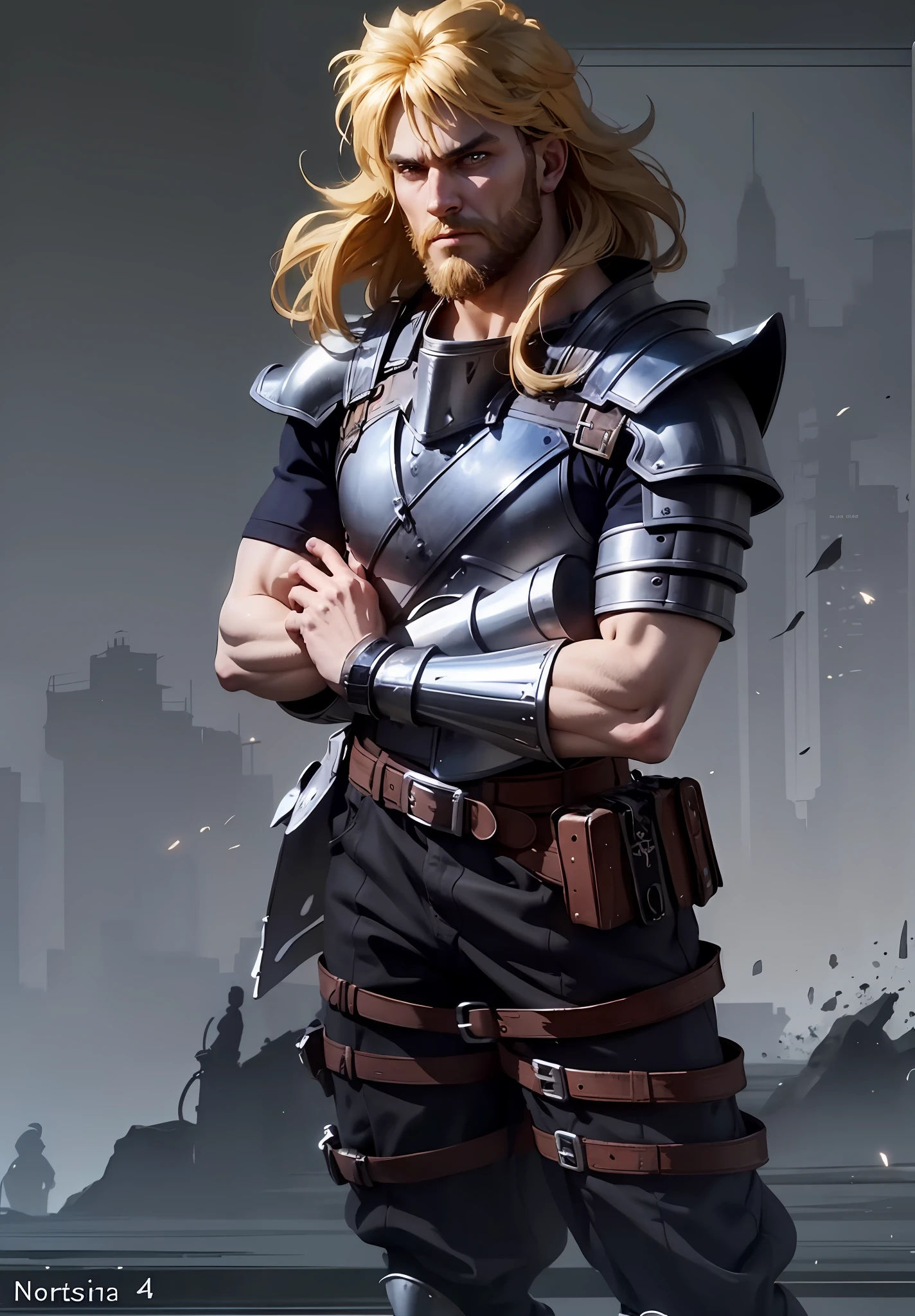 Men, Full body, Nordic armor, 4k, bearded