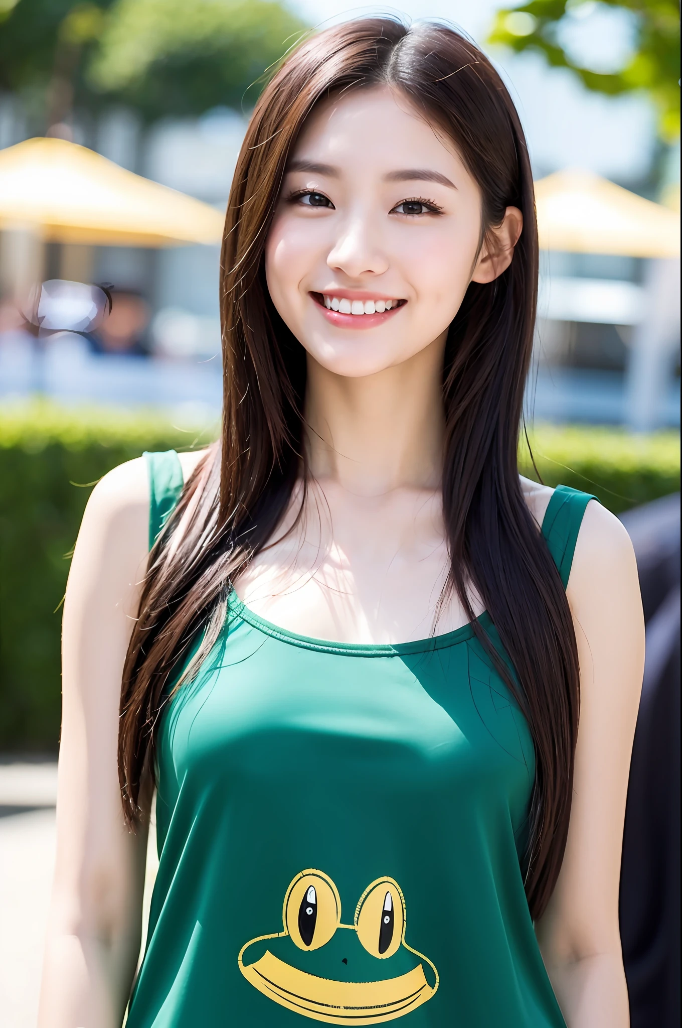 (8K, Best Quality, Masterpiece: 1.2), (Realistic, Photorealistic: 1.37), Super Detail, 1 Girl, 18 years old, Big, Beauty, Cute, Smile, Solo, Holiday Clothes, Pretty Legs, (Nose Red), (Smile: 1.15), (Mouth Closed), Beautiful Eyes, (Long Hair: 1.2), Floating Hair Novafrog style, upper body