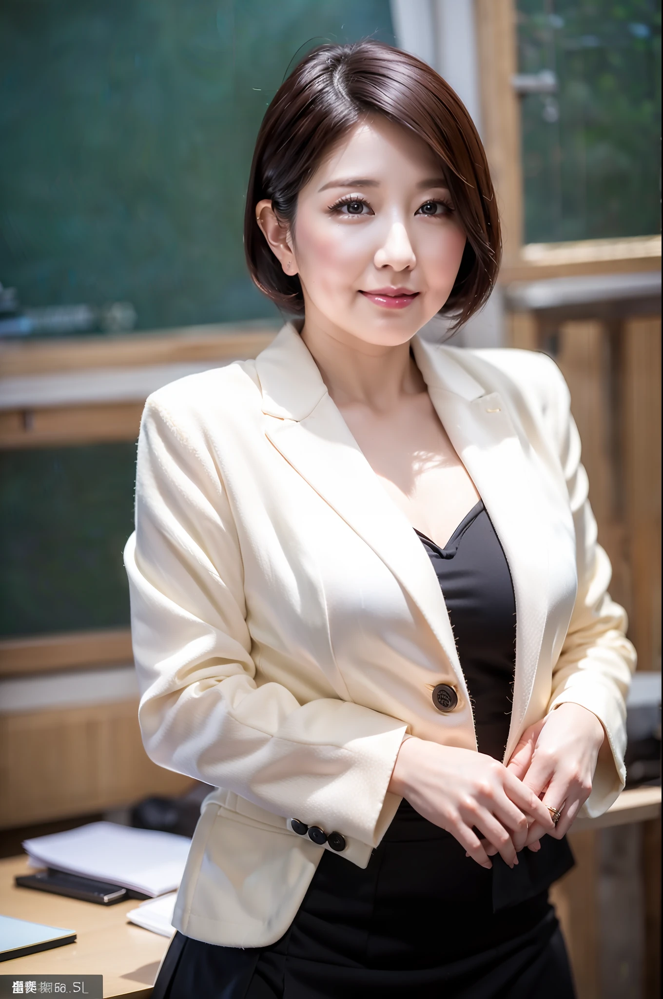 8K,32K, Best Quality , High Definition , Perfect Lighting , RAW Development , Beautiful Skin ,Watch Audience , POV ,1 Japan Beautiful Mature Woman (Huge, Perfect Body) OL suit, tight skirt, female teacher, classroom, full body, big, mom