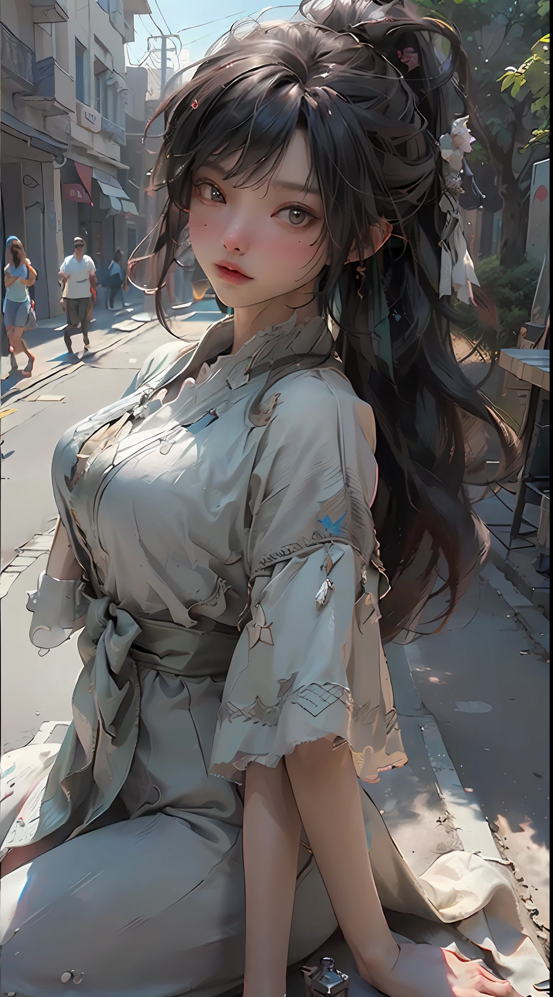 (Best Quality), ((Masterpiece), (Detail: 1.4), 3D, HDR (High Dynamic Range), Ray Tracing, NVIDIA RTX, Super-Resolution, Unreal 5, Subsurface Scattering, PBR Textures, Post-processing, Anisotropic Filtering, Depth of Field, Maximum Sharpness and Clarity, Multi-layer Textures, Albedo and Highlight Maps, Surface Coloring, Accurate Simulation of Light-Material Interactions, Perfect Proportions, Octane Render, two-color light, large aperture, low ISO, white balance, rule of thirds, 8K RAW, somewhere in the alley of the magic capital.
Several uncles are sitting around under the ginkgo tree.
Listening to the news while pointing out the chess game in the crowd...