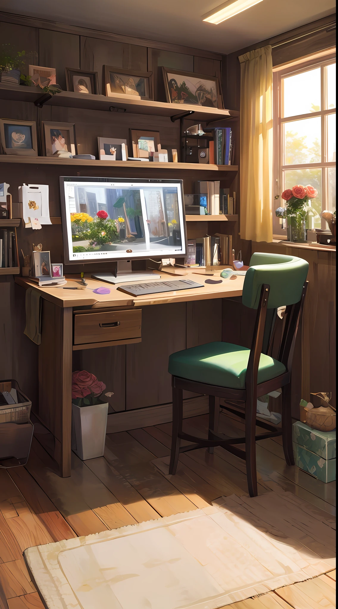 Rose Junior Blooming James Gurney, art station rendering, ultra-wide lens, high definition