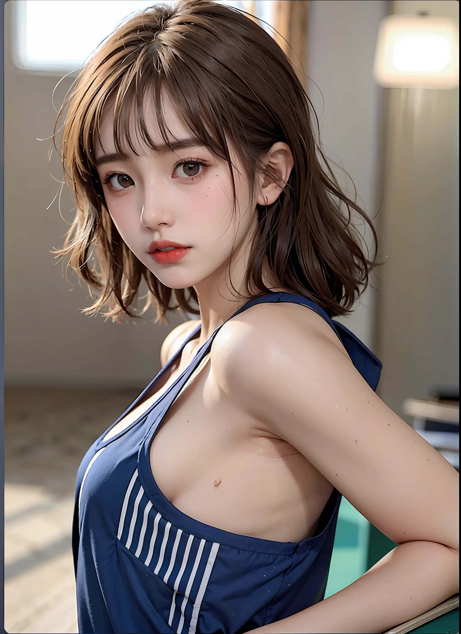 (Masterpiece, Best Quality, Beautiful Girl, Beautiful Face, 8K, Raw Photo), Japan Student, High School Student, , Athletics, Slender, Running, Small Ass, Shortcut Hair, (Dynamic Lighting, Dramatic Lighting, Film Lighting: 1.2), No Makeup, Natural, Film Grain, Chromatic Aberration, Photorealistic, High Resolution, Ultra Detail, Fine Detail, Sharp Focus, Detailed skin, eyes and face