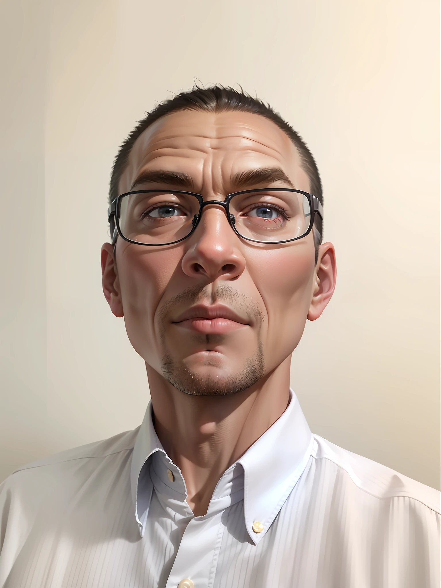 Use this avatar to generate a full-body photo of a muscular strongman, realistic and technological