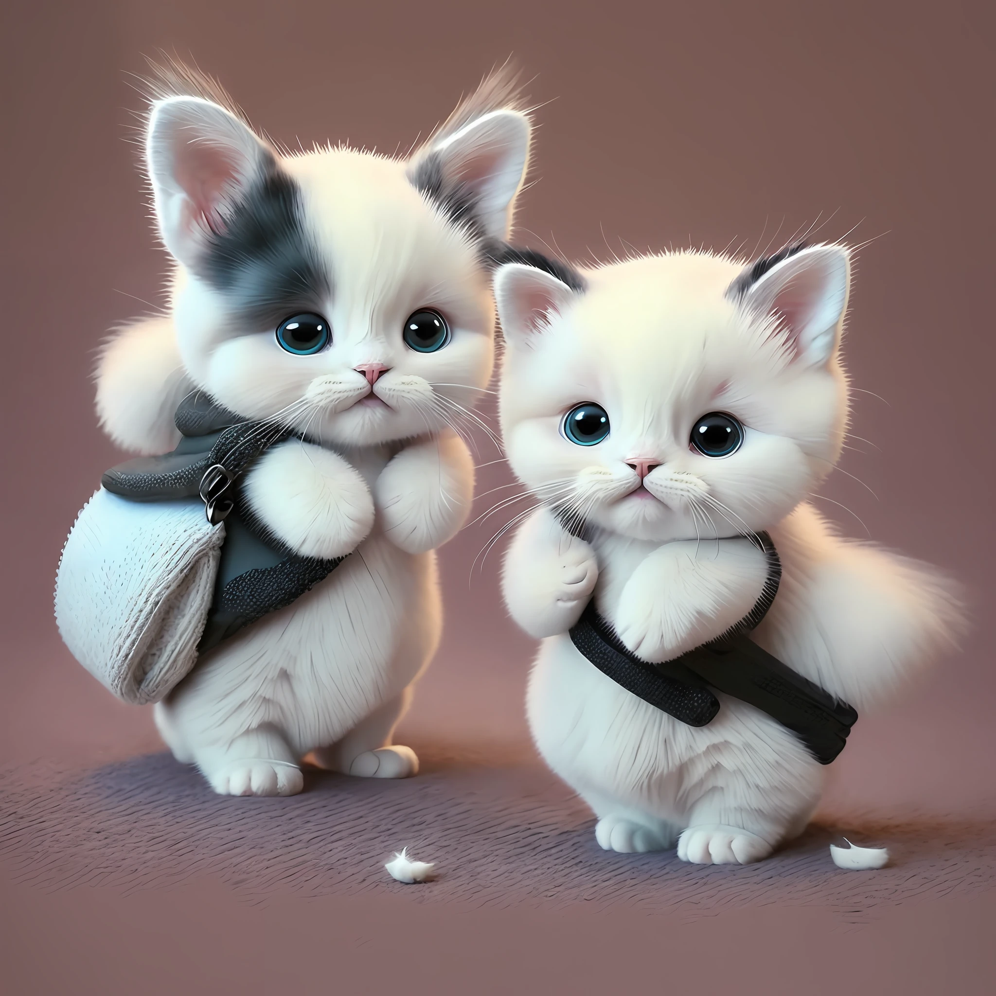 Idol,Very Cute White Little Cat & Very Cute Black Little Cat,Dancing,Singing --auto --s2