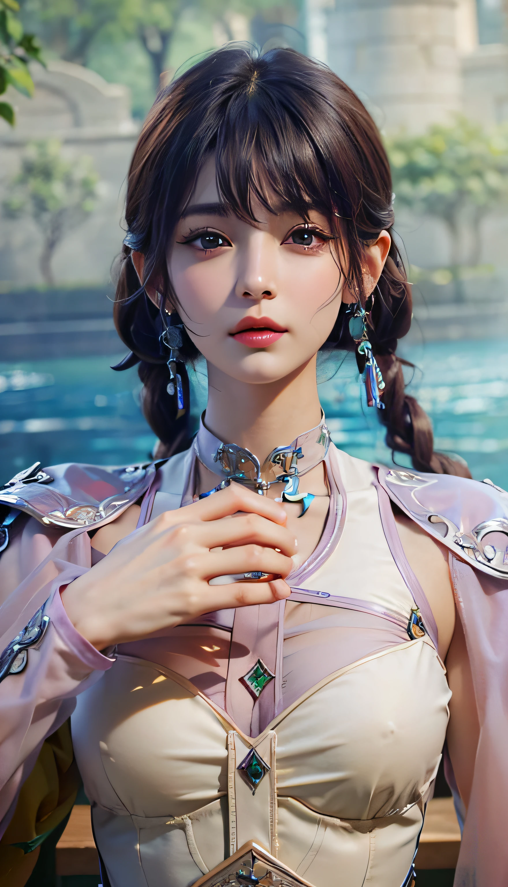 Best Quality, Masterpiece, Close Up of an Oriental Beauty, Need for Beauty, Asian, Dragon, Game CG, Lineage 2 Revolutionary Style, Yun Ling, Close-up Character, Character Close-up, Inspired by Lee Meishu, Character Close-up, Hirase Jinyao, Female Character, Inspired by Lan Ying, Shadow Messenger Movie, (Perfect Face), (Delicate and Beautiful Facial Features), (Beautiful Eyes), (Pointed Nose), Super Fine Face, Delicate Eyes, Double Eyelids, Beautiful Face, (Photo Realistic: 1.3), Cute, Medium Breasts