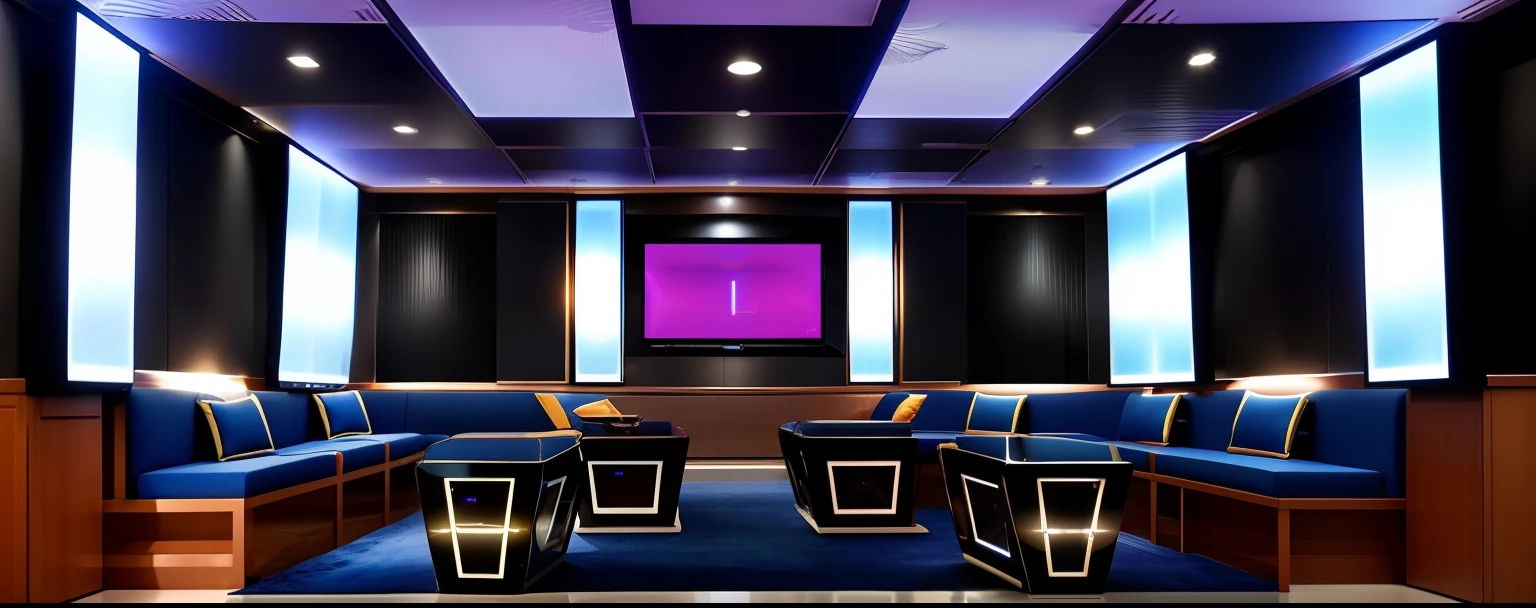 A karaoke room with many LED screens, stainless steel materials, grinding mirrors, and unique decorative models will be a visually stunning and contemporary space that exudes luxury and style. Every element has been carefully chosen to create a unique and immersive karaoke experience.
The walls of the karaoke room will feature sleek stainless steel panels, adding a touch of modern elegance. These panels may have a brushed or polished finish, enhancing the room’s sophisticated aesthetic. Integrated into the walls will be numerous LED screens of various sizes and orientations, creating a visually dynamic environment. These screens will be strategically placed to provide optimal viewing angles for all guests in the room.
The LED screens will come alive with vibrant visuals, displaying synchronized lyrics, music videos, or captivating visuals to enhance the karaoke experience. Whether it’s a high-energy dance track or a sentimental ballad, the LED screens will immerse guests in a visually stimulating journey that amplifies their singing and entertainment.
To add a touch of glamour and reflect the lighting effects, grinding mirrors will be strategically positioned throughout the room. These mirrors will create a sense of depth and dimension, making the space feel larger and more dynamic. The grinding patterns on the mirrors will add texture and visual interest, contributing to the overall luxurious ambiance of the room.
In addition to the LED screens and grinding mirrors, the room will incorporate many unique decorative models. These models may include artistic sculptures, abstract geometric shapes, or innovative lighting fixtures. These decorative elements will serve as focal points, adding a sense of creativity and individuality to the space. Whether it’s a standout chandelier or a custom-made art piece, these models will reflect the room’s modern and sophisticated theme.
To further enhance the luxury and comfort of the karaoke experience, the room will feature pl