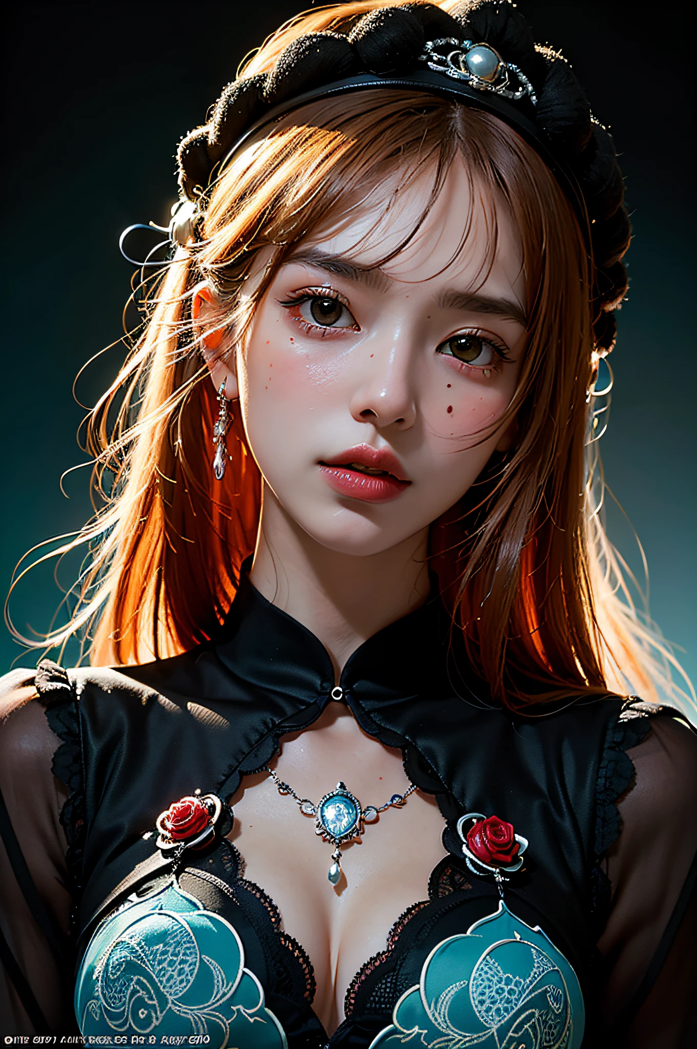 official art, unity 8k wallpaper, ultra detailed, beautiful and aesthetic, masterpiece, best quality, (close up, face focus:1.2), (zentangle, mandala, tangle, entangle), (fractal art:1.3) , 1girl, extremely detailed, dynamic angle, the most beautiful form of chaos, elegant, a brutalist designed, vivid colours, romanticism, by james jean, roby dwi antono, ross tran, francis bacon, michal mraz, adrian ghenie, petra cortright, gerhard richter, takato yamamoto, ashley wood, atmospheric, ecstasy of musical notes, streaming musical notes visible,