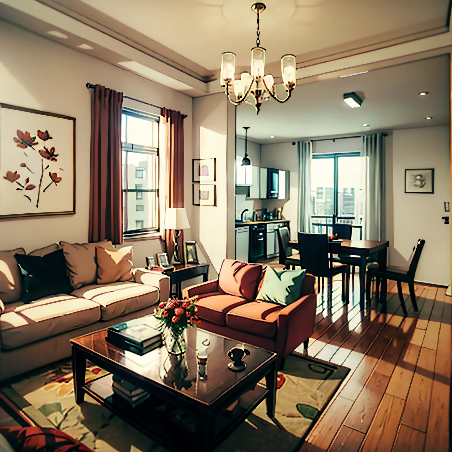 A cozy apartment hall
