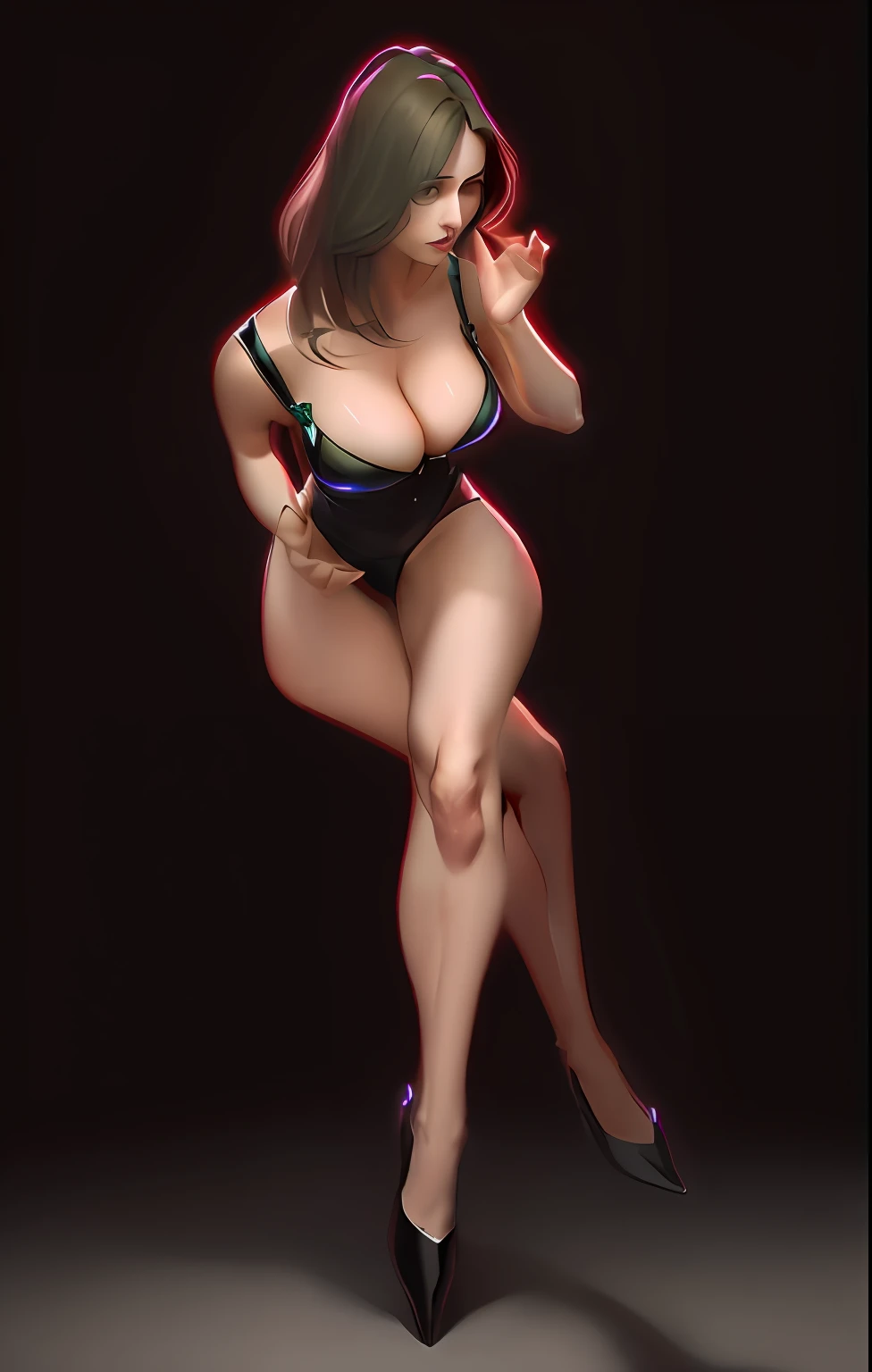 A woman, sexy pudica pose gesture, full body concept
