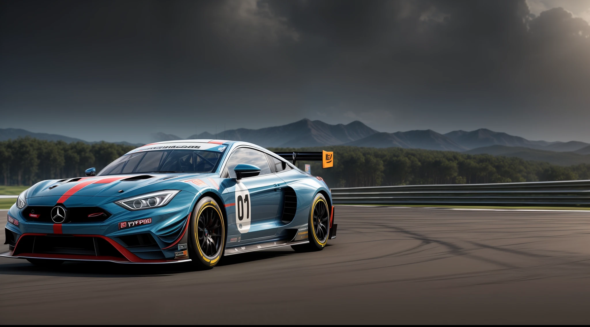 Imagine a high-resolution, hyper-realistic scene featuring a racing car. This photorealistic masterpiece is captured in astonishing 8k resolution, providing an incredibly detailed and immersive experience. The cinematography is carefully crafted, utilizing ultra-wide-angle shots and precise depth of field to showcase the car in its full glory. The visuals are meticulously color-graded, resulting in beautifully color-coded tones that enhance every intricate detail of the car. Created with the Unreal Engine, the scene boasts mind-blowing realism, with insane details that bring the car and its environment to life.

The lighting in this composition is expertly handled, incorporating various techniques such as natural lighting, moody lighting, studio lighting, and soft lighting. The interplay of light and shadow adds depth and dimension to the scene, further accentuating the hyper-detailed nature of the visuals. Global illumination, screen space global illumination, and ray tracing global illumination techniques contribute to the accurate depiction of light and its interaction with the surroundings.

The scene is not only visually stunning but also incorporates advanced post-processing techniques. With effects like chromatic aberration, depth grading, and diffusion grading, the final result is a composition that is visually striking and beautifully rendered. The use of anti-aliasing and high-quality shaders further enhances the image quality, resulting in a hyper-realistic representation.

Prepare to be transported into the world of this hyper-realistic, high-resolution racing car scene, where every detail is meticulously crafted to create an unforgettable visual experience.