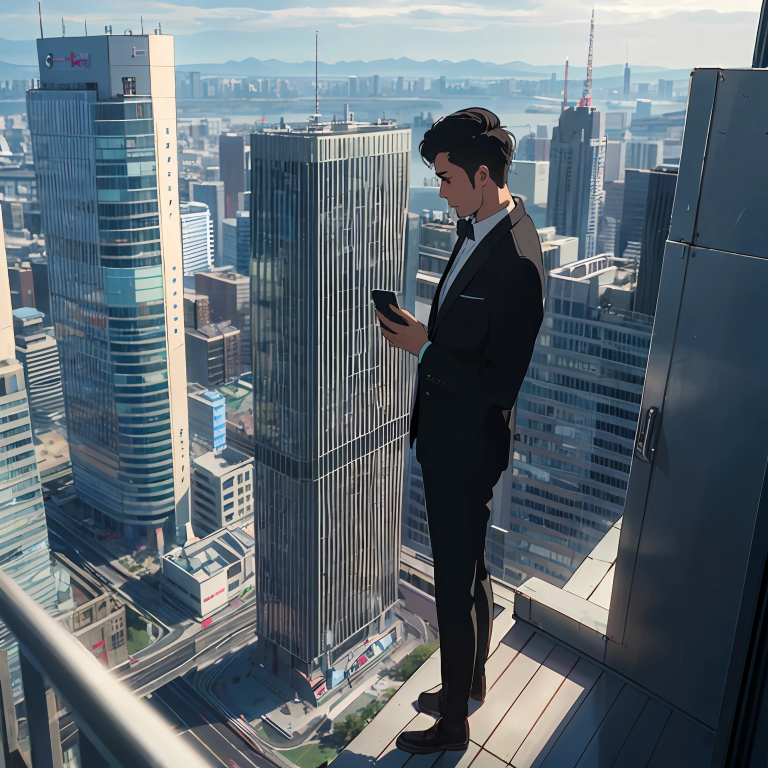 Standing on the top of the world's building, a young man with short black hair in a black suit, with a very cruel and cold expression on his face, took a mobile phone to make a call --auto