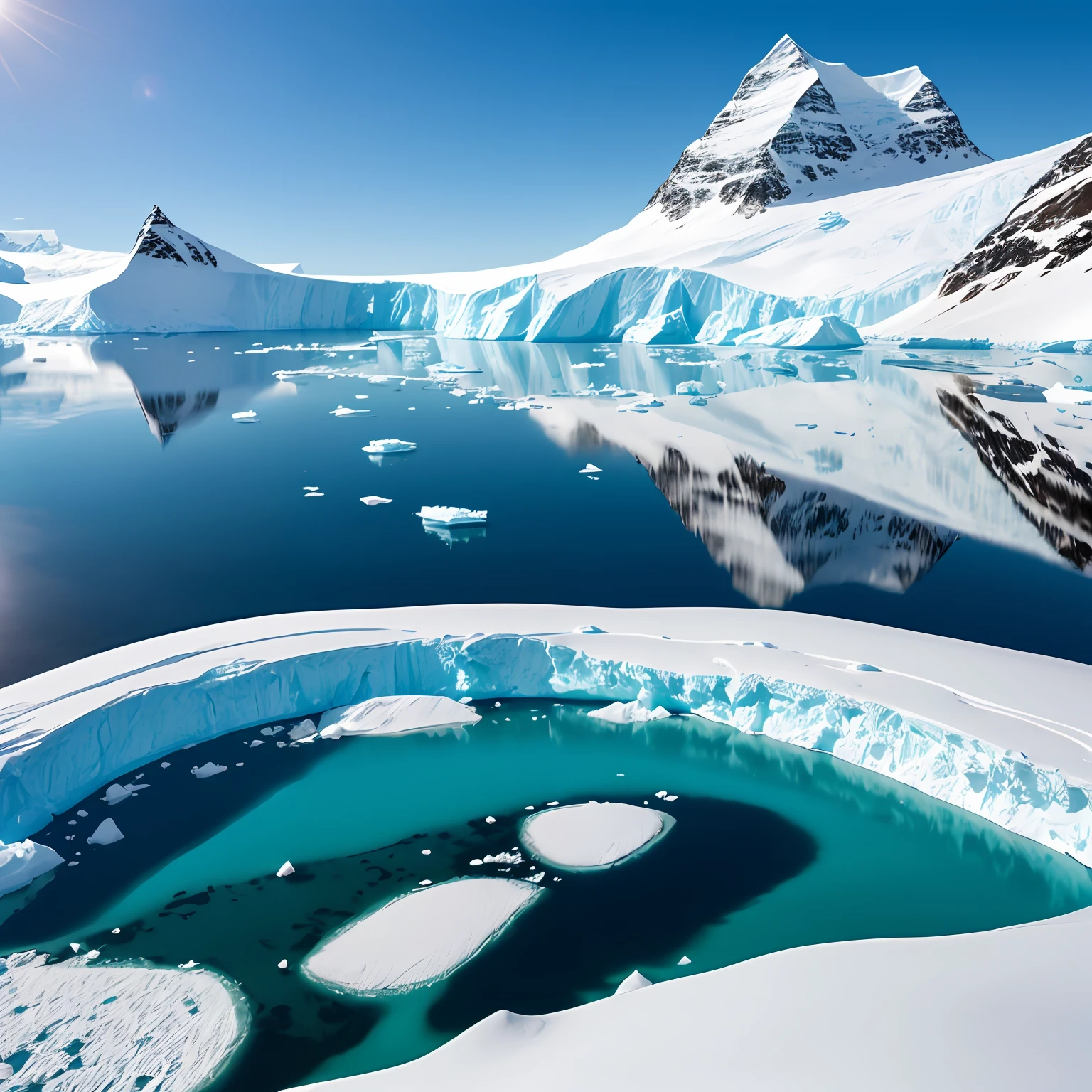 Antarctica: An icy and inaccessible continent with vast glacial landscapes and unique wildlife.