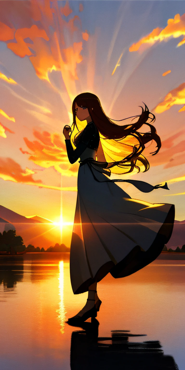 1 girl, serene expression, mesmerizing eyes, straight long hair, flowing dress, poised posture, porcelain skin, subtle blush, crystal pendant
BREAK
golden hour, (rim lighting):1.2, warm tones, sun flare, soft shadows, vibrant colors, painterly effect, dreamy atmosphere
BREAK
scenic lake, distant mountains, willow tree, calm water, reflection, sunlit clouds, peaceful ambiance, idyllic sunset, ultra detailed, official art, unity 8k wallpaper
, zentangle, mandala