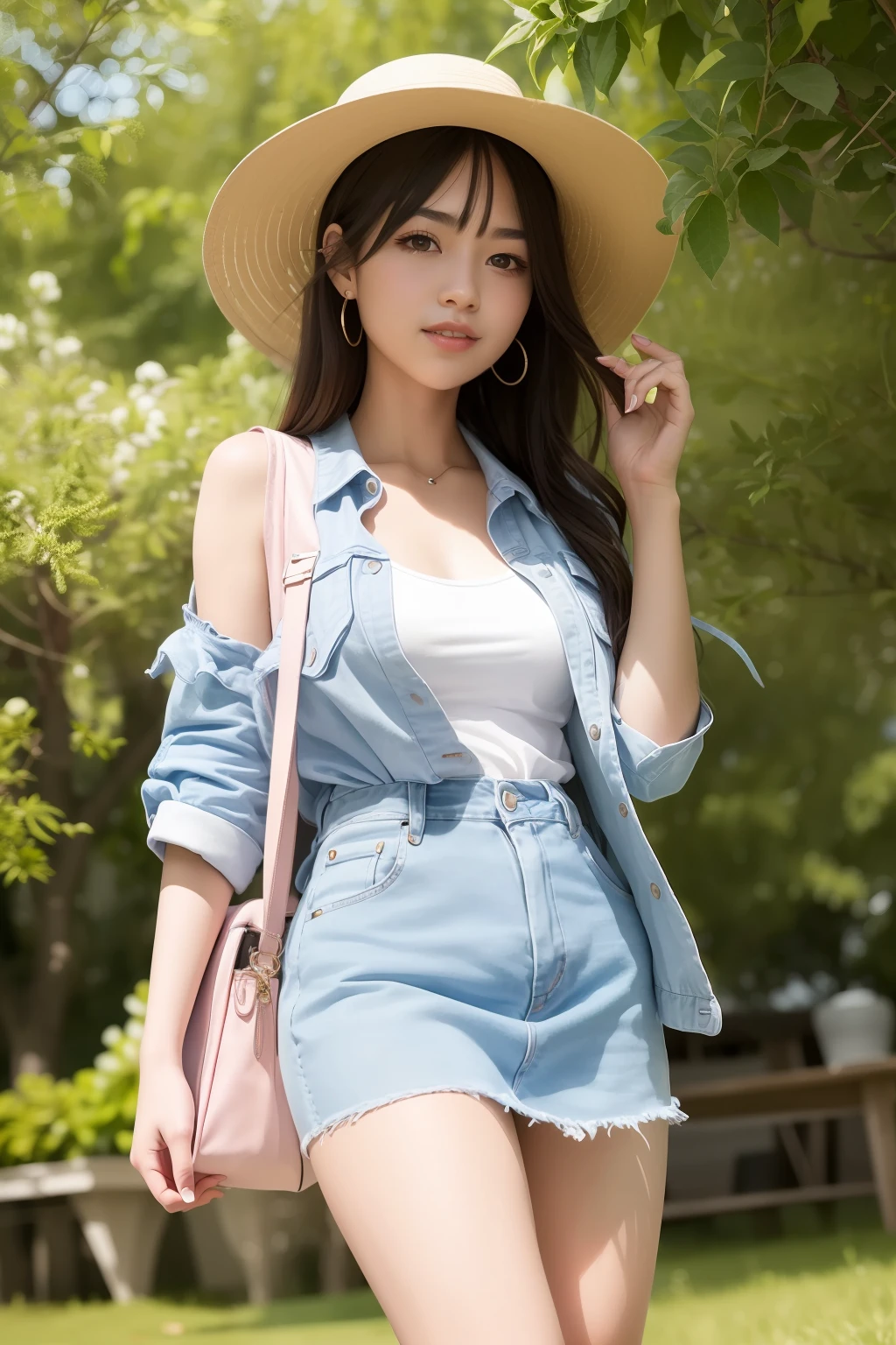 Best quality, super high resolution, (realism: 1.4), 1girl, masterpiece, outdoor, full body,