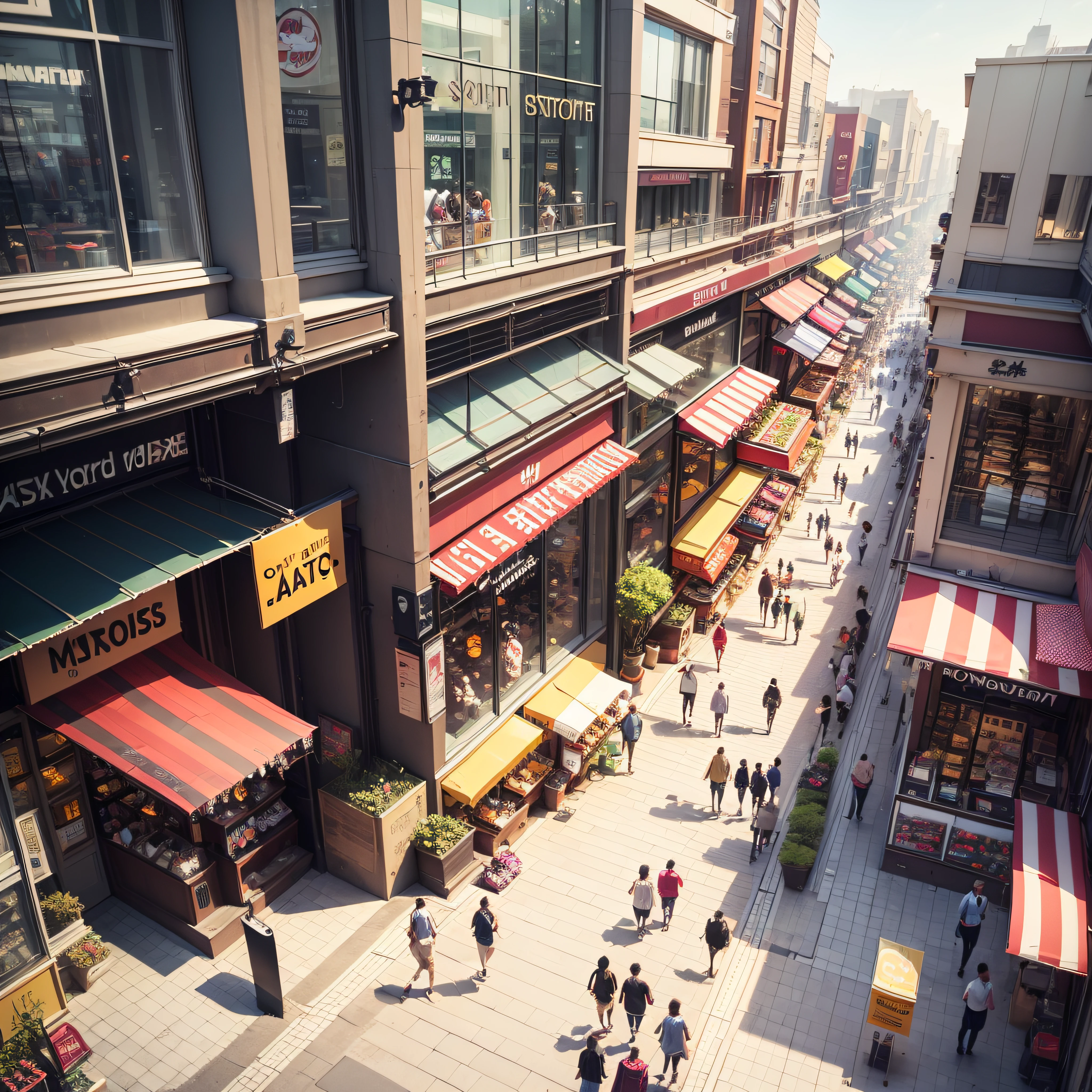 Image of shopping mall bustling city shopping street mall --auto