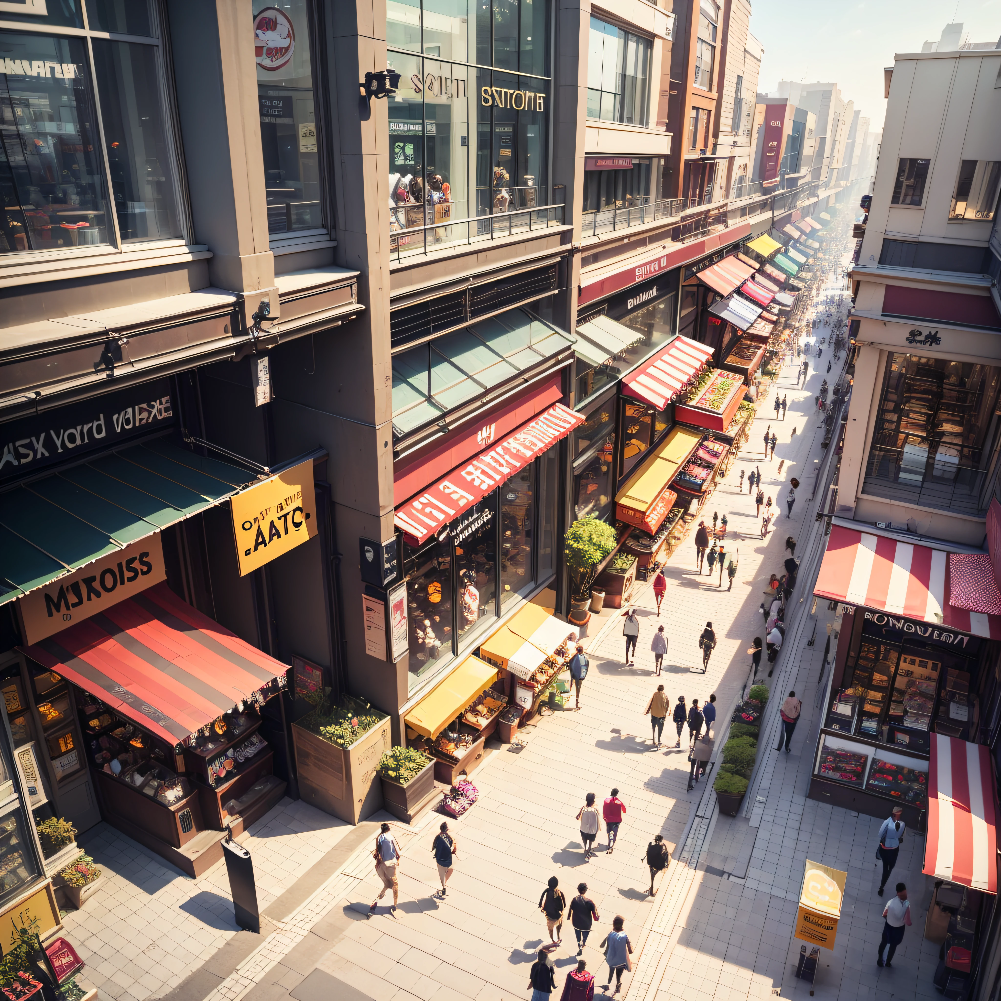 Image of shopping mall bustling city shopping street mall --auto