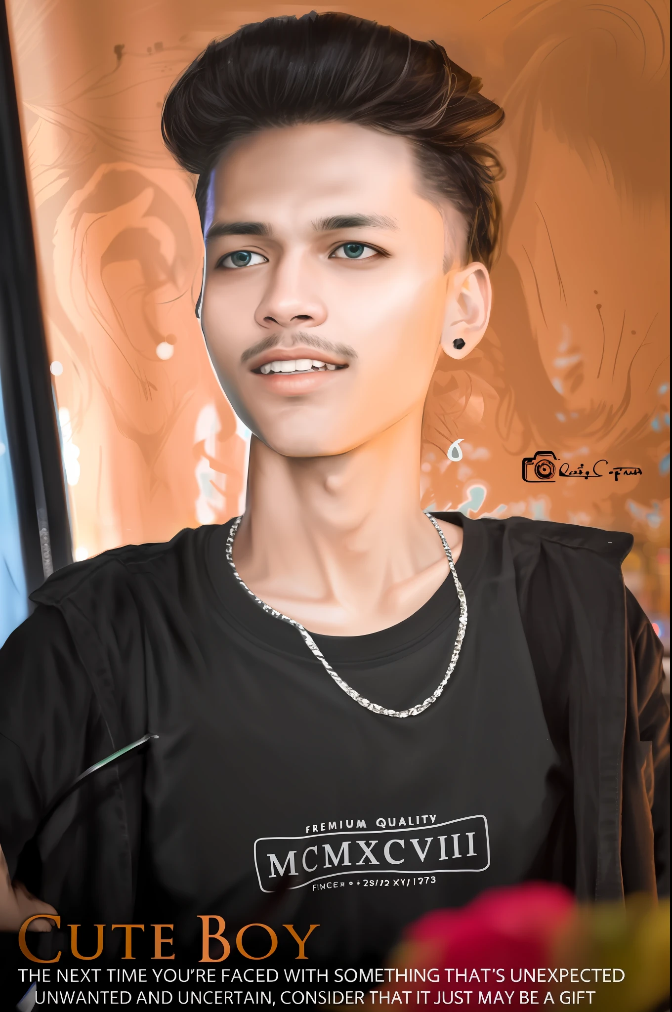RAW photo, a portrait photo of 25 y.o man in casual clothes, night, city street, (high detailed skin:1.2), 8k uhd, dslr, soft lighting, high quality, film grain, Fujifilm XT3