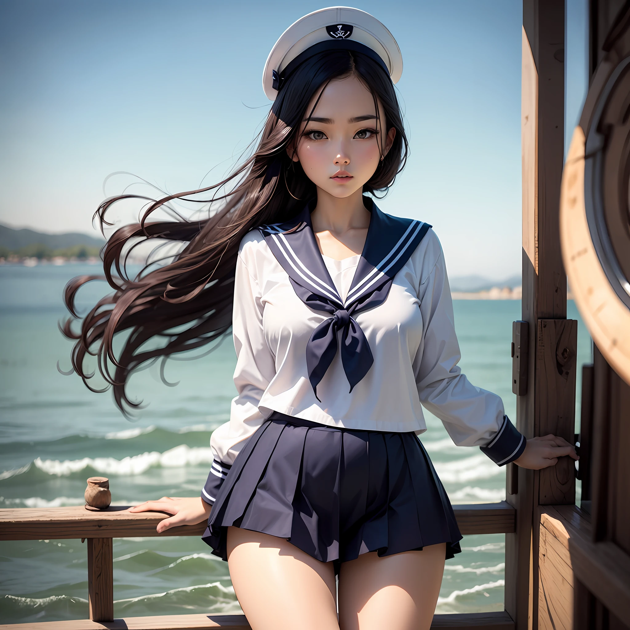 Beautiful girl, sailor suit --auto