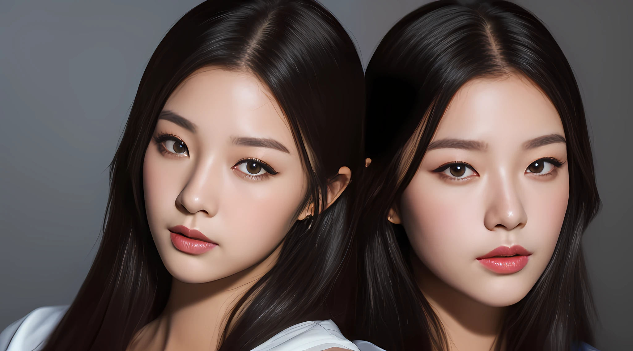 ridiculous, 1 girl, starry eyes, blush, (reality:1.5), (masterpiece, extremely detailed CG Unity 8k wallpaper, best quality, high resolution:1.2), (ultra_detailed, UHD:1.2), (pixels:1.3), perfect lighting, unique, (beautiful girl:1.2), looking at the audience, unreal engine, side light, perfect face, detailed face, beautiful eyes, pretty face, (bright skin: 1.3), idol, ( ulzzang-6500-v1.1, soft smile, upper body, (chest close-up), (black hair), (simple background), (dark background), (depth of field), close-up, selfie