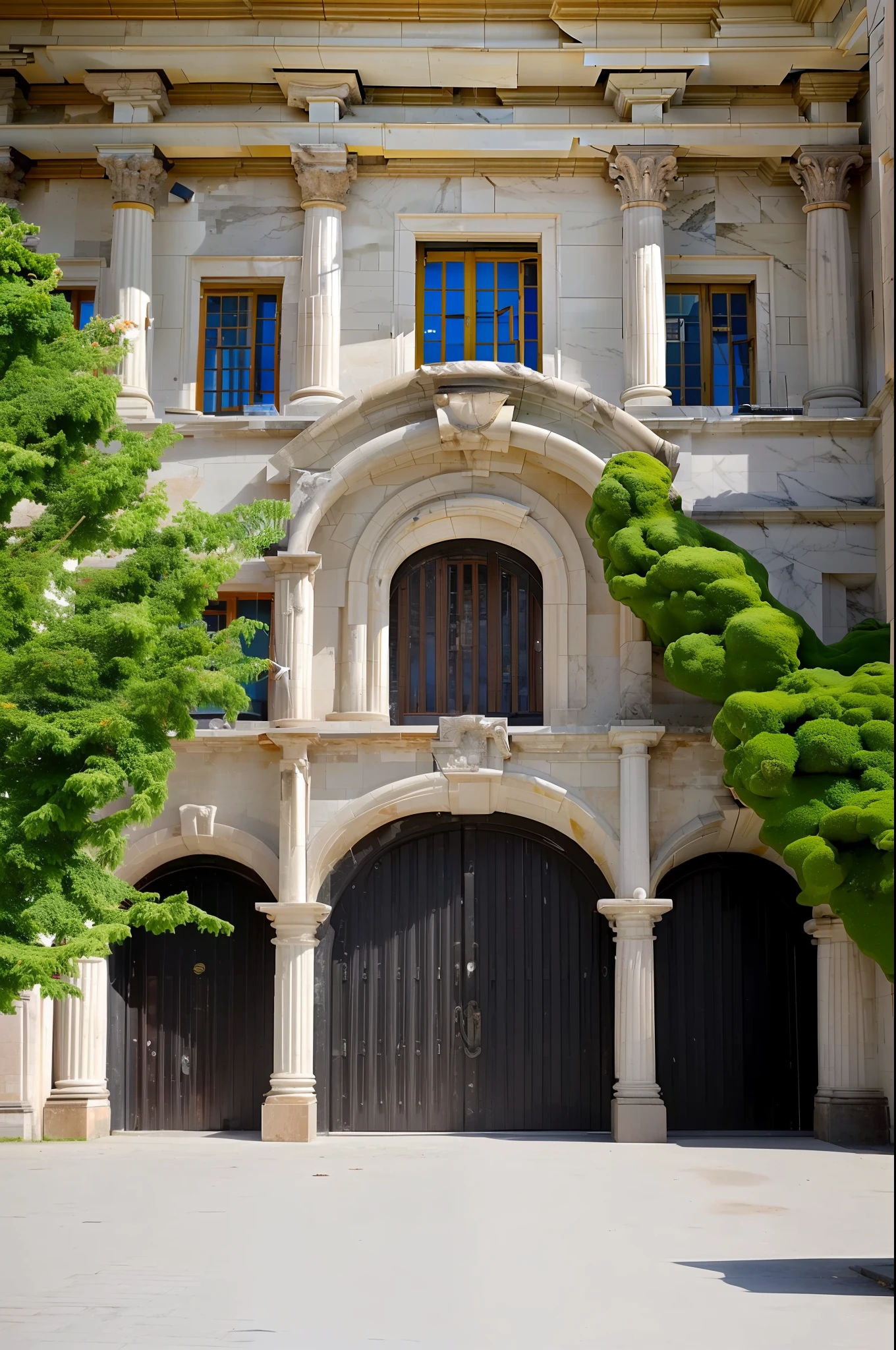 School, university, school gate, marble